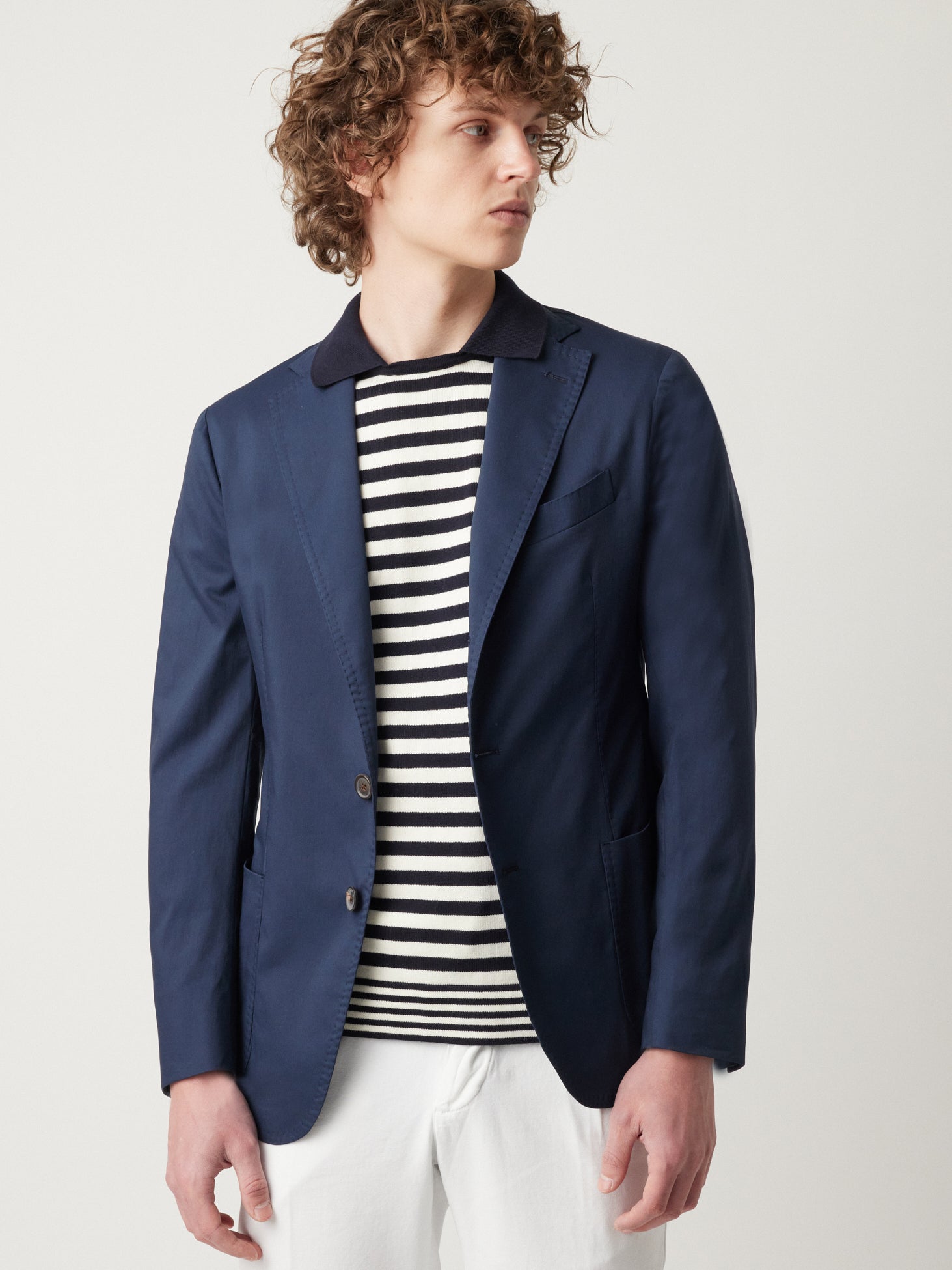 Aalfio 3 Buttons Blazer Blue Coats & Jackets