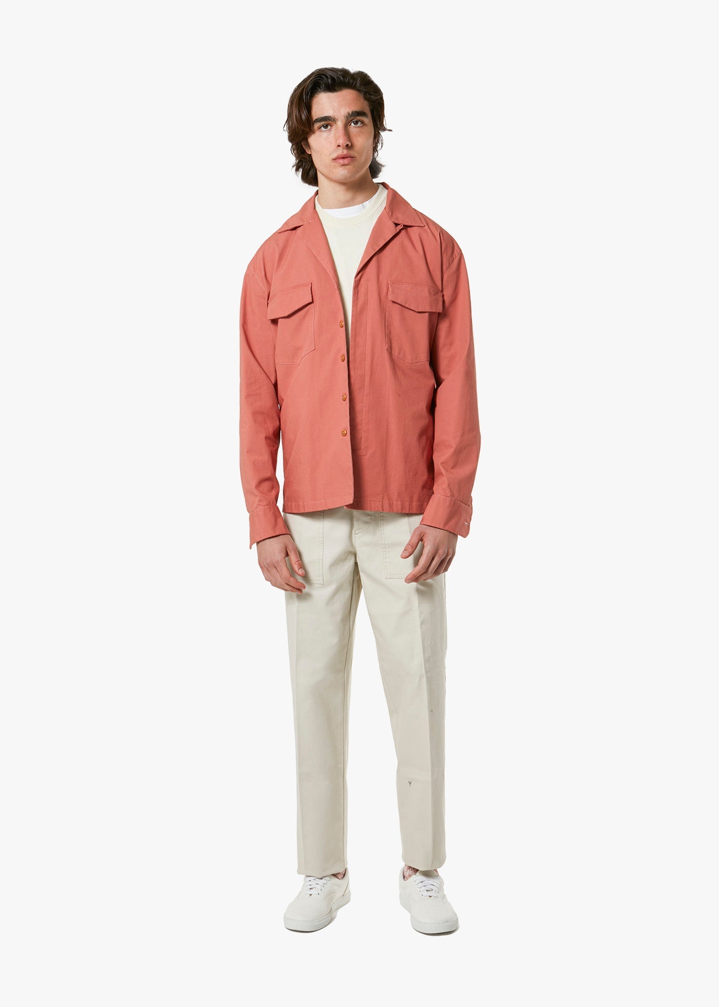 Aalgeri Long Sleeves Overshirt Pink Shirt
