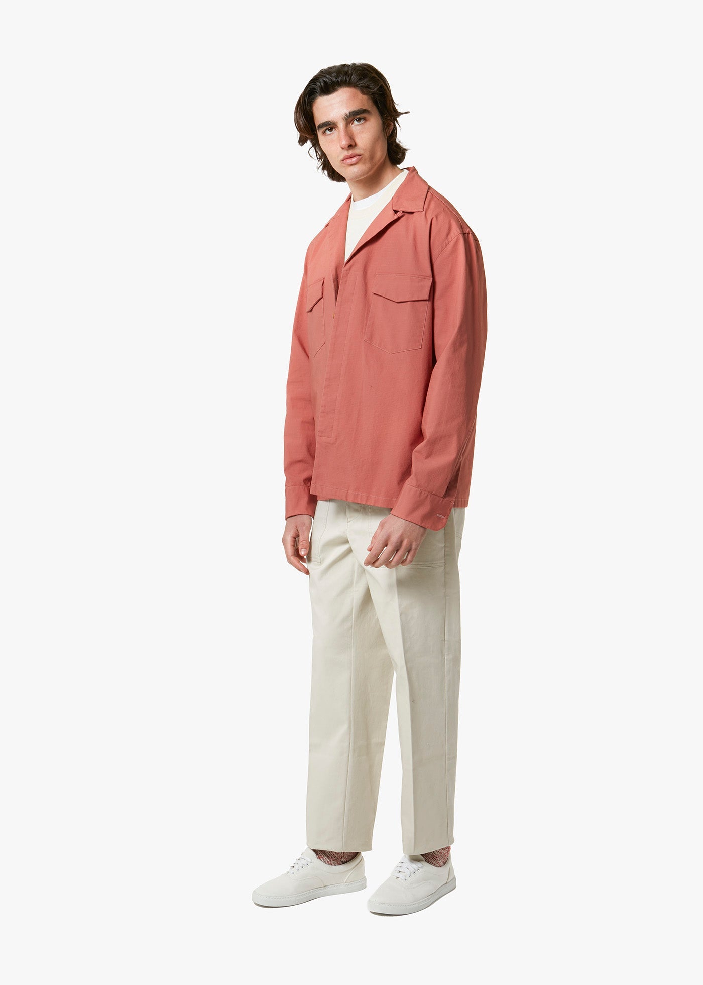 Aalgeri Long Sleeves Overshirt Pink Shirt