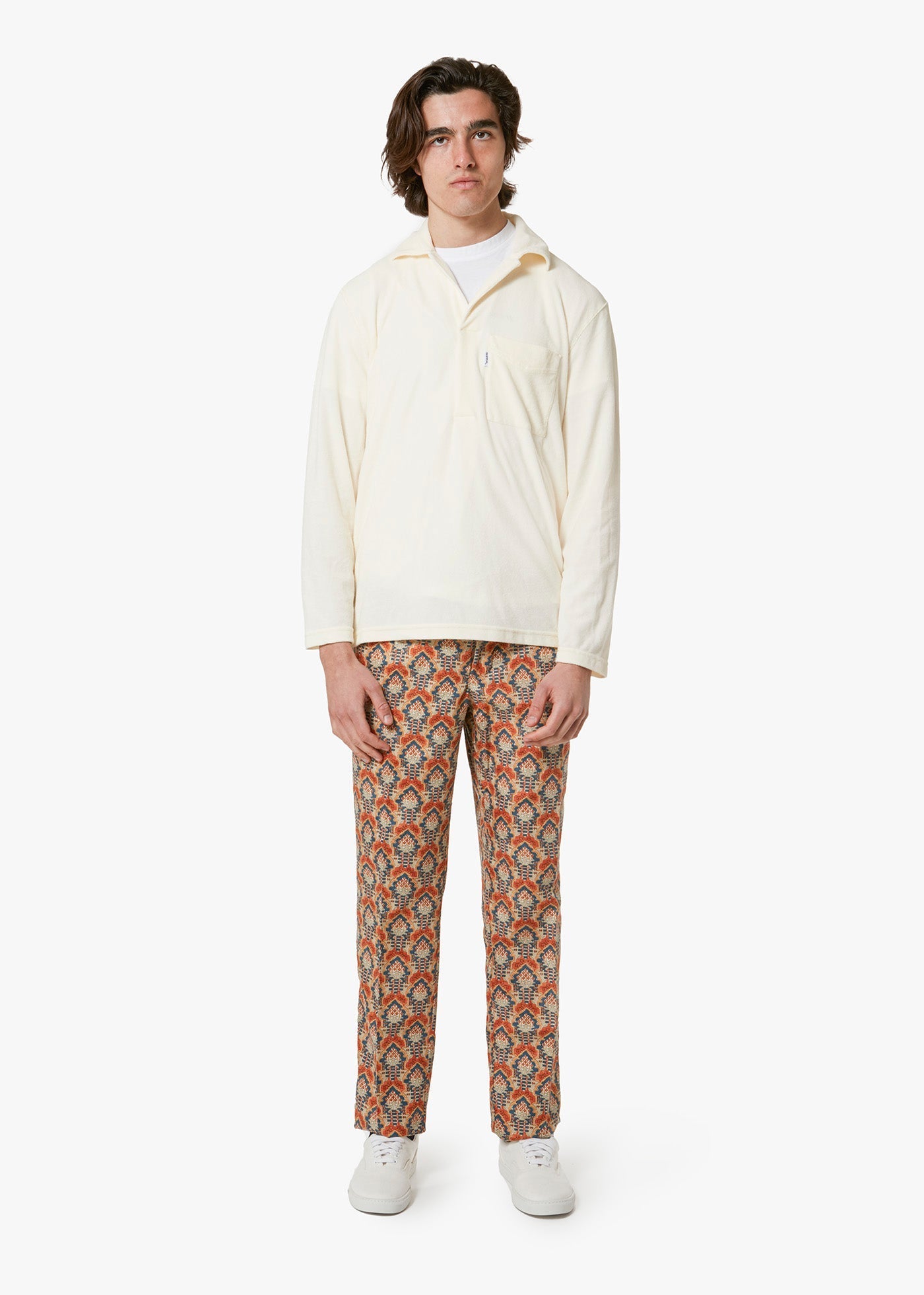 Aalice Cotton - Terry Poloshirt White Sweatshirts & Poloshirts