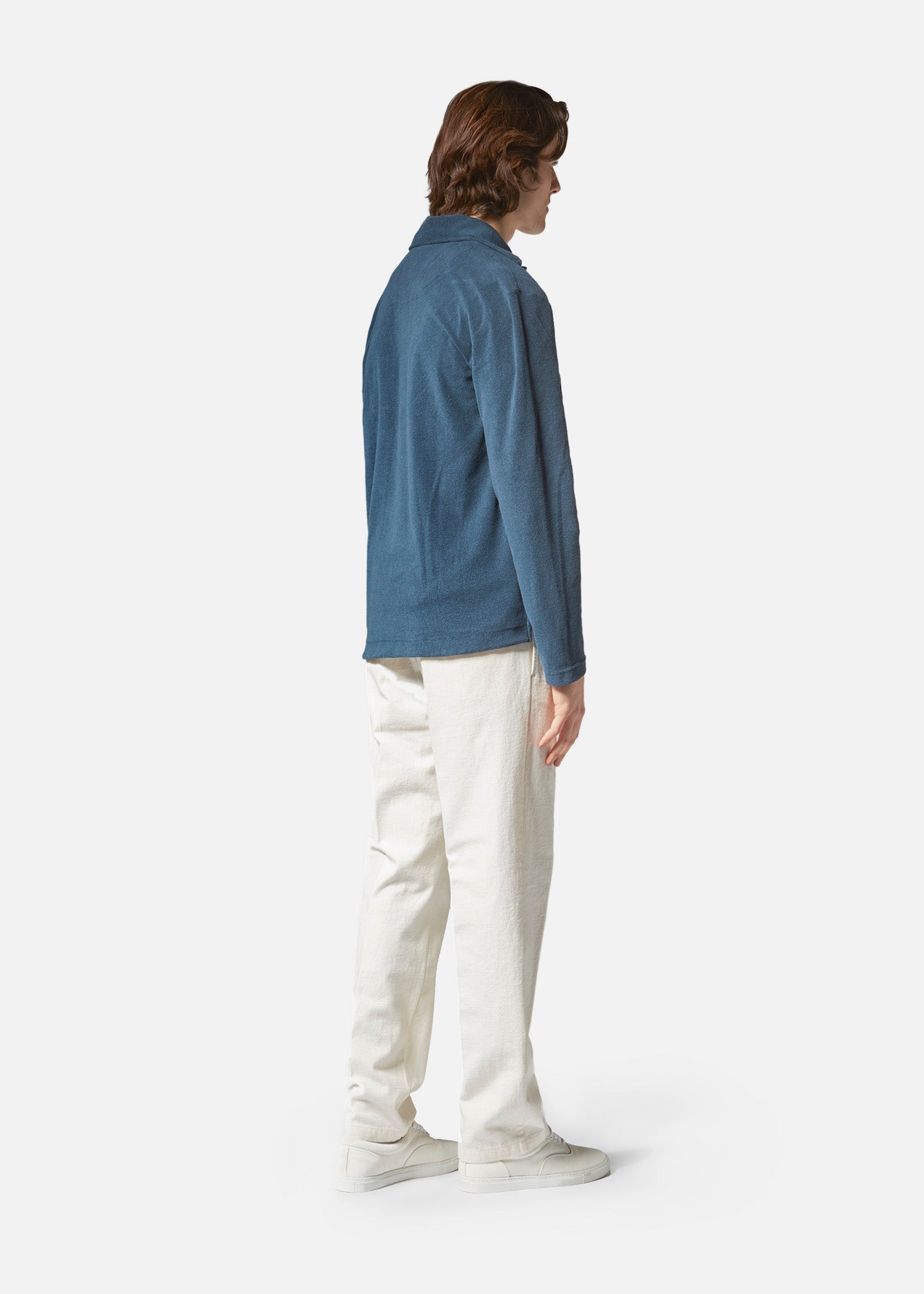 Aalice Cotton - Terry Poloshirt Navy Sweatshirts & Poloshirts
