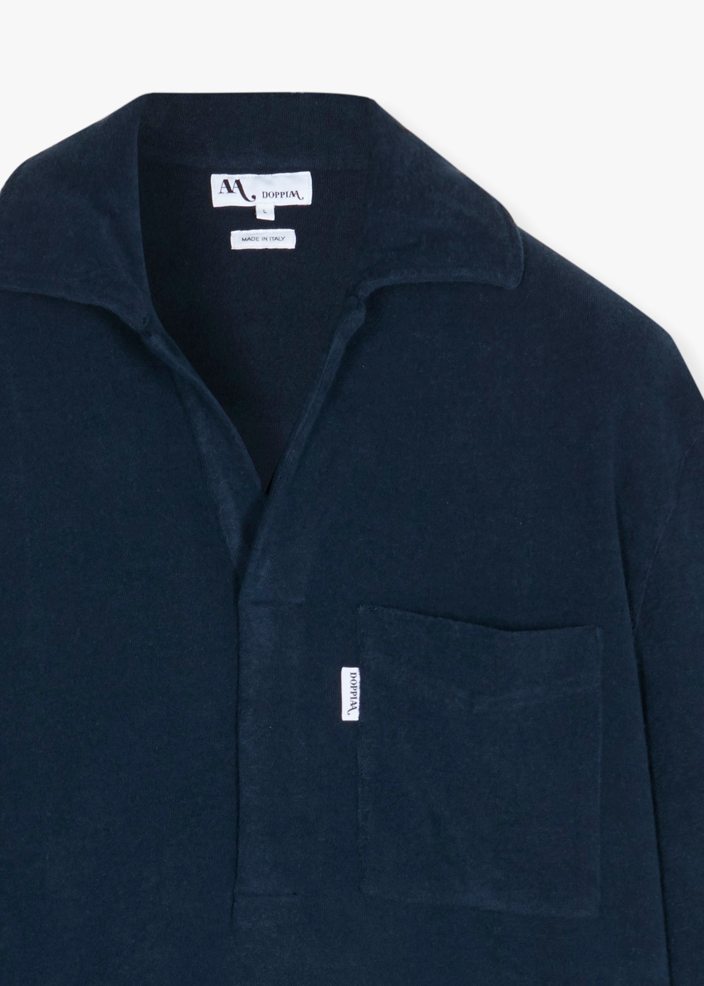 Aalice Cotton - Terry Poloshirt Navy Sweatshirts & Poloshirts