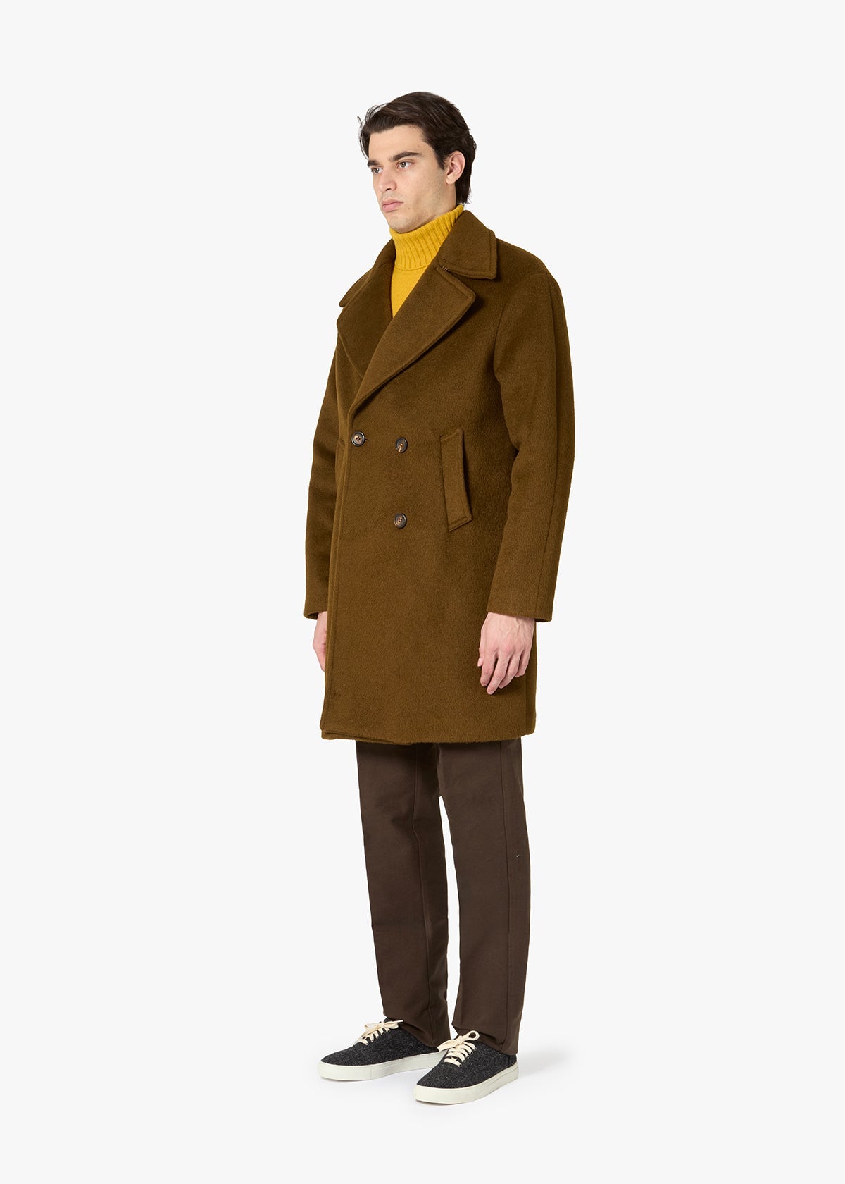 Aalbany Double-Breasted Coat Brown & Jackets