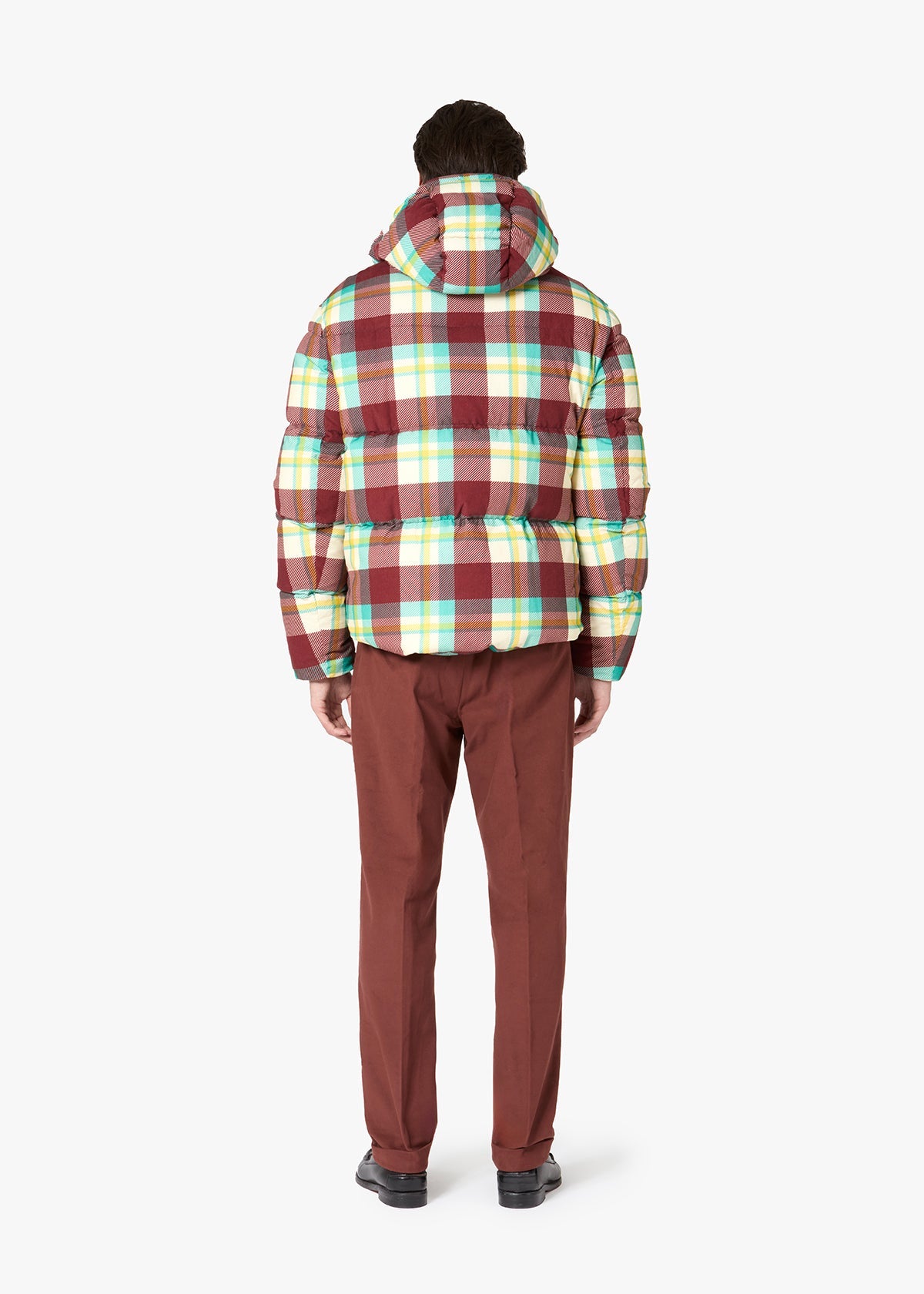 Aalvaro Checked Down Jacket Brown Coats &