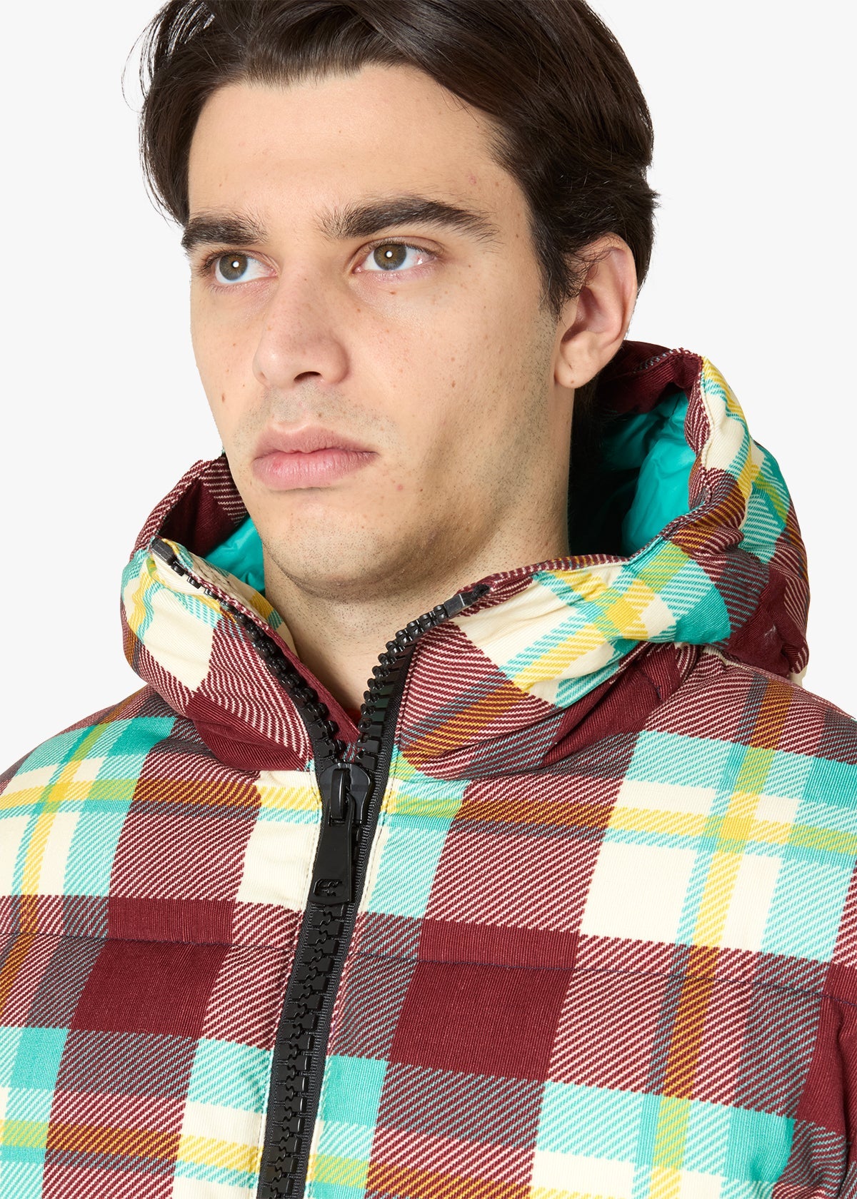 Aalvaro Checked Down Jacket Brown Coats &