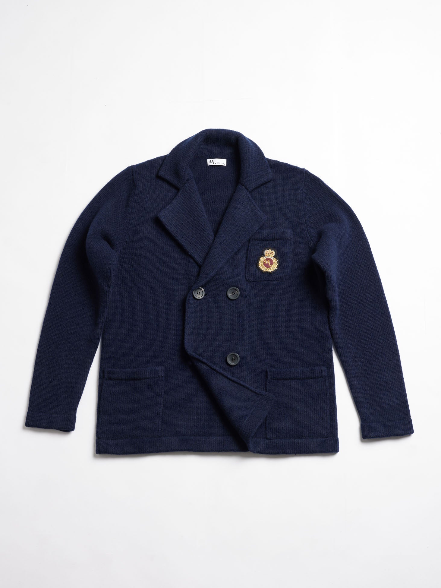 Aambrogio Double Breasted Wool Jacket Blue Coats &