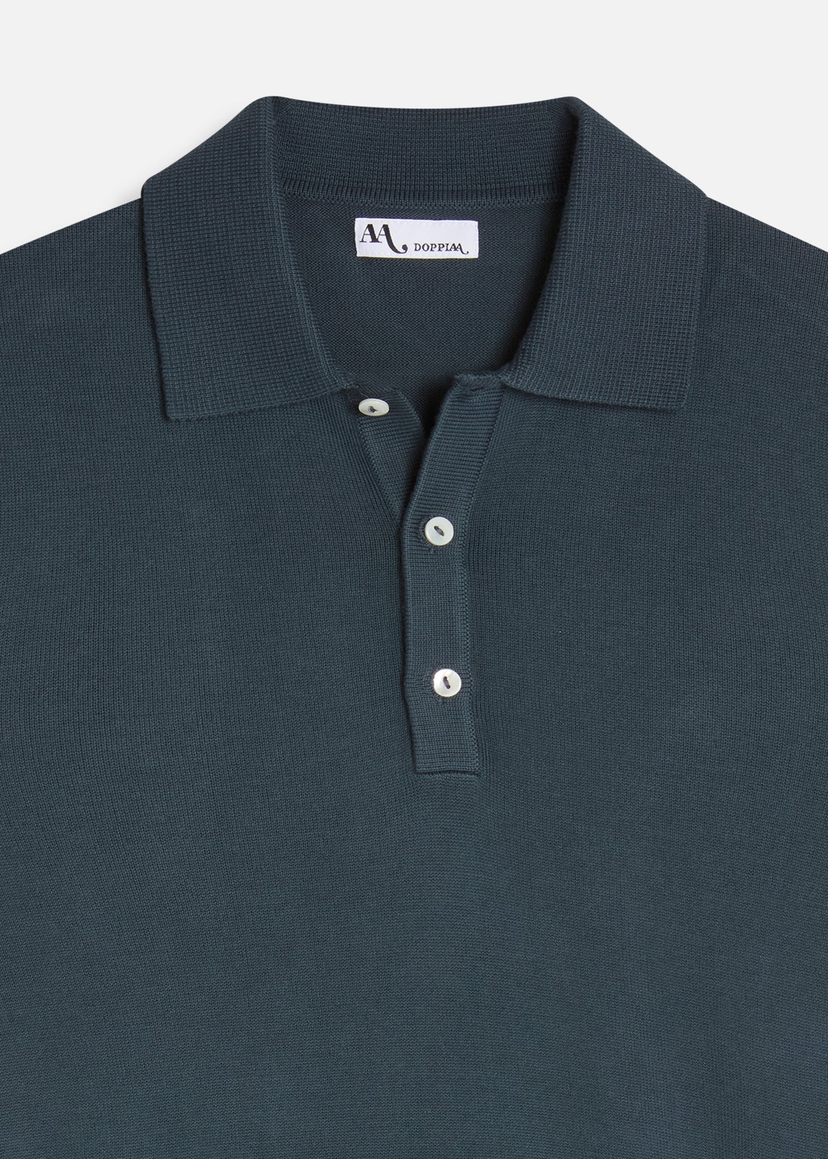 Aamendola Bicolor Cotton Polo Shirt Blue Sweatshirts & Poloshirts