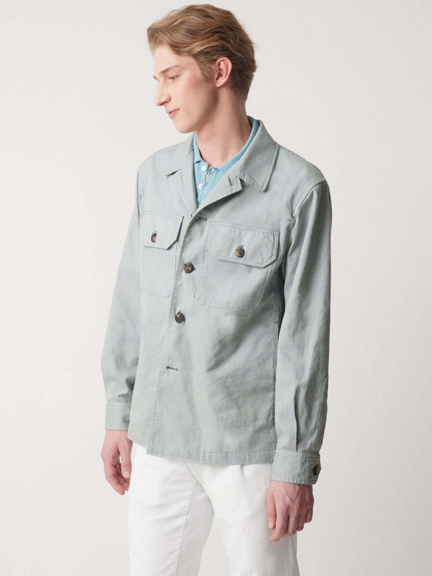 Aamenofi Overshirt Lightblue Coats & Jackets
