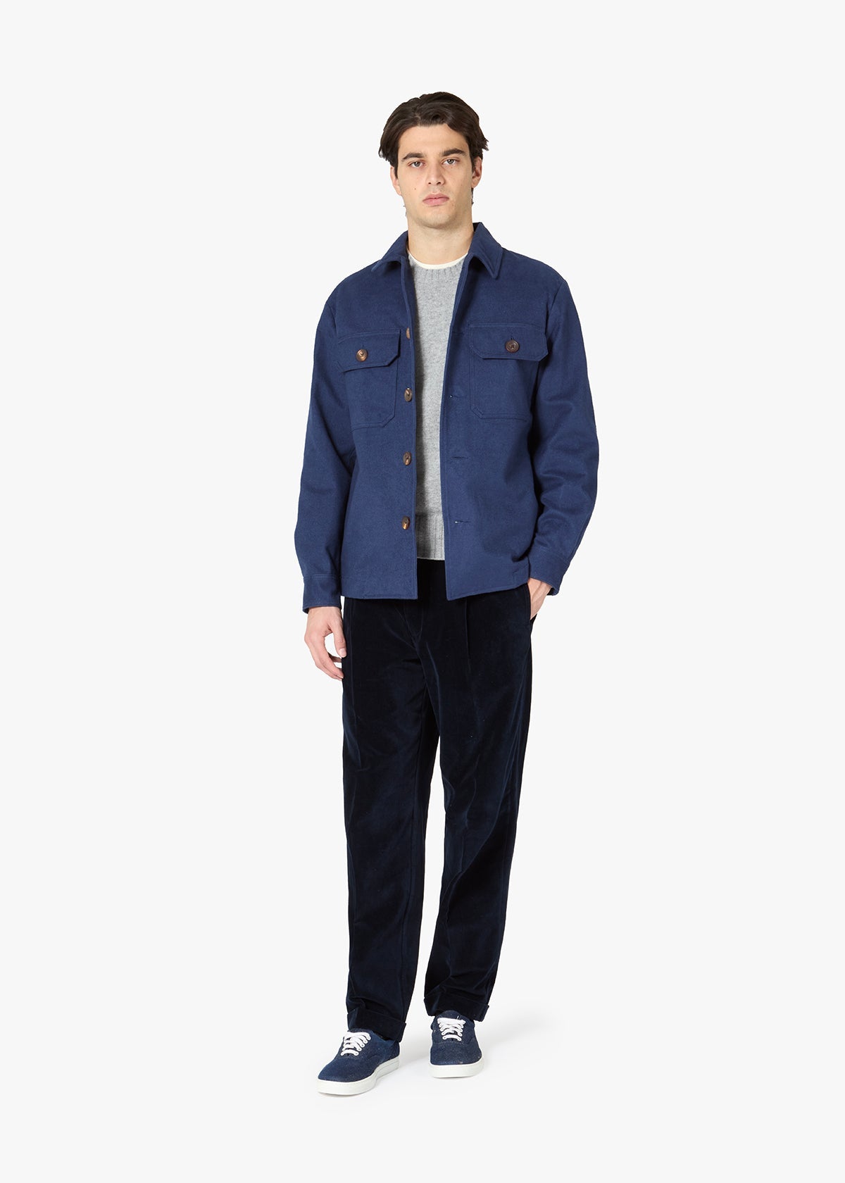 Aamenofi Overshirt Blue Coats & Jackets