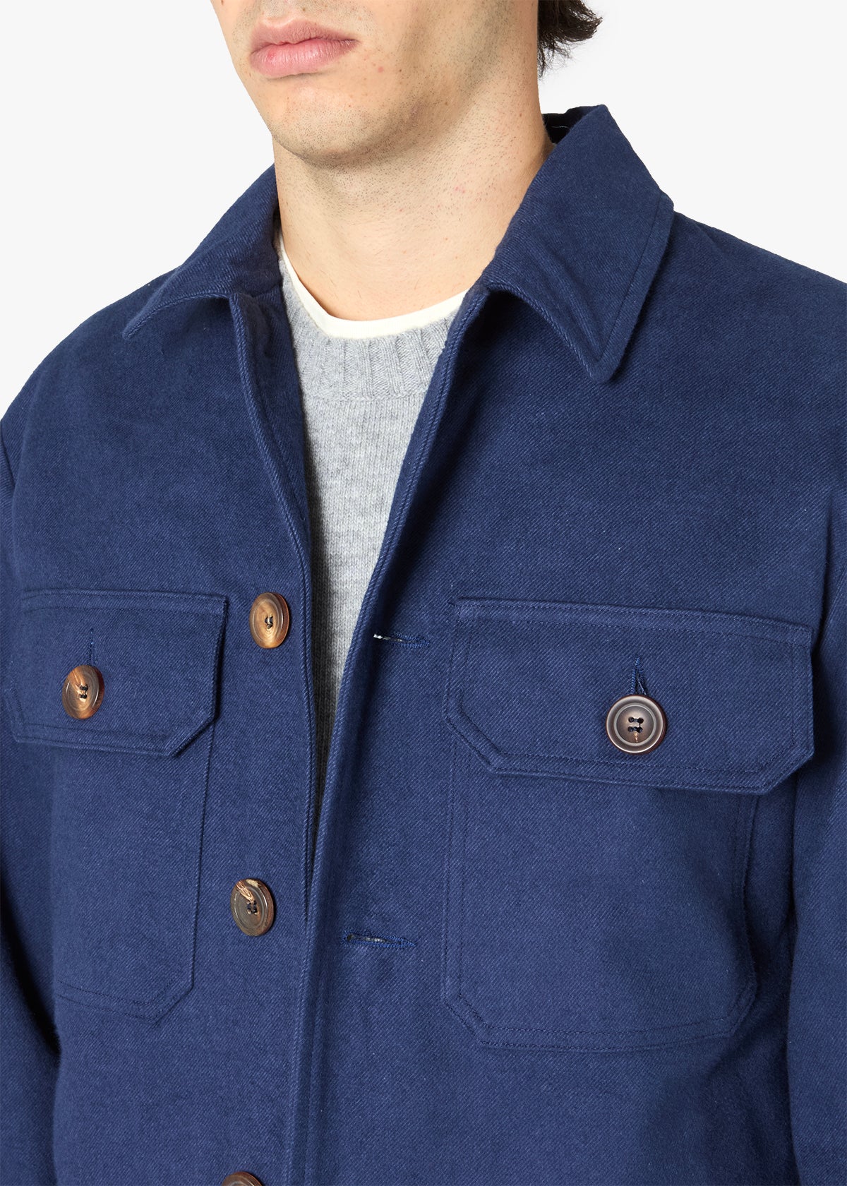 Aamenofi Overshirt Blue Coats & Jackets