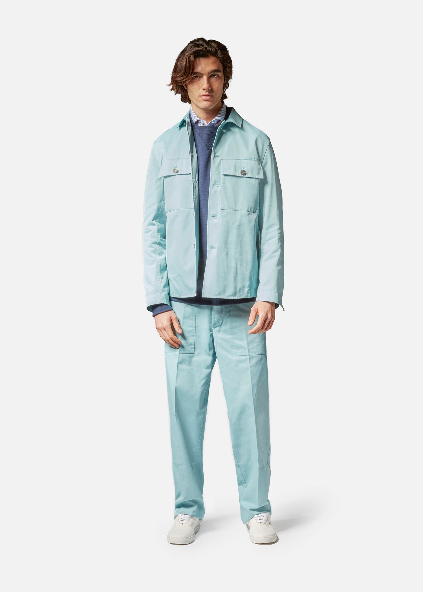 Aamenofi Overshirt Lightblue Coats & Jackets