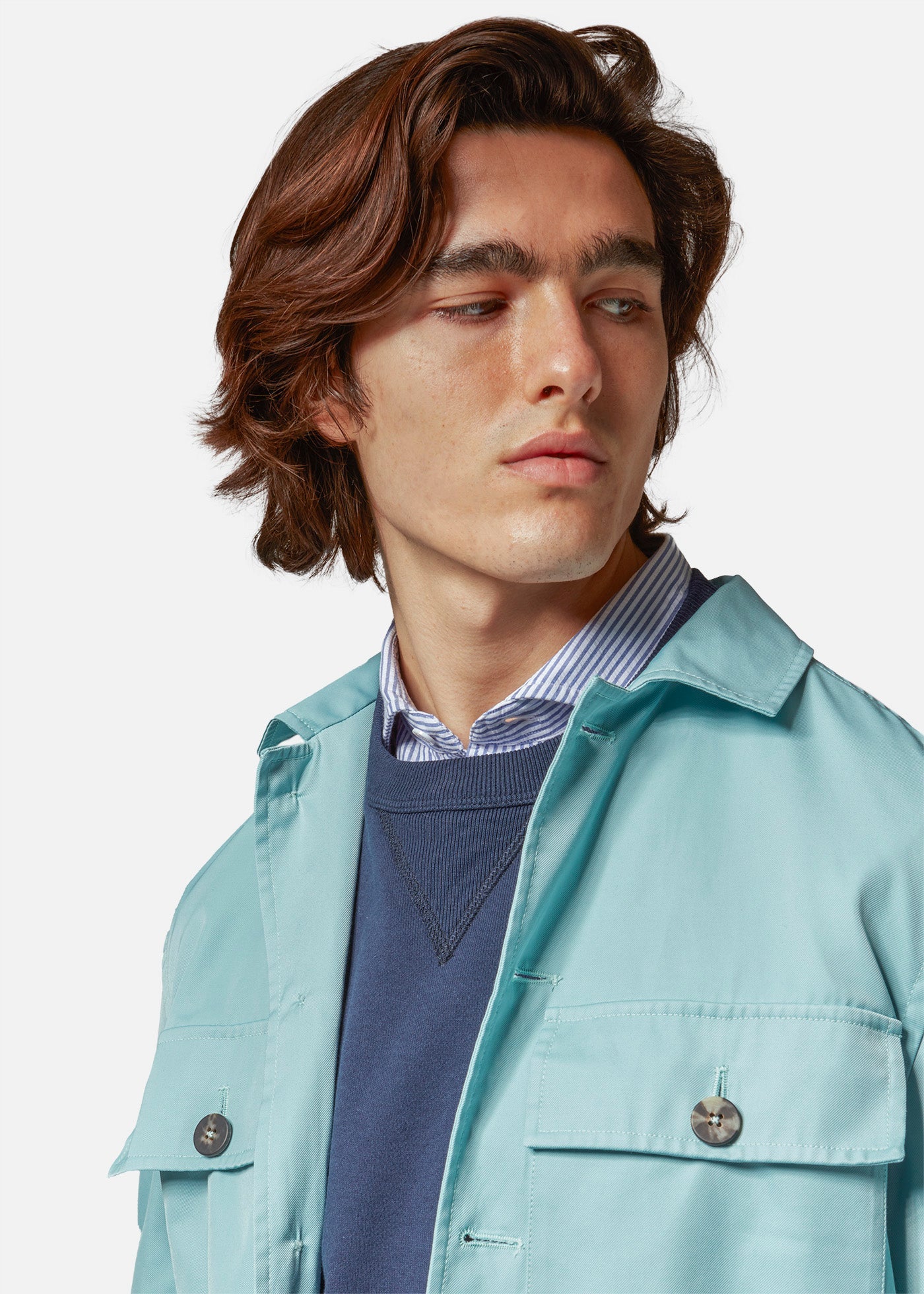 Aamenofi Overshirt Lightblue Coats & Jackets