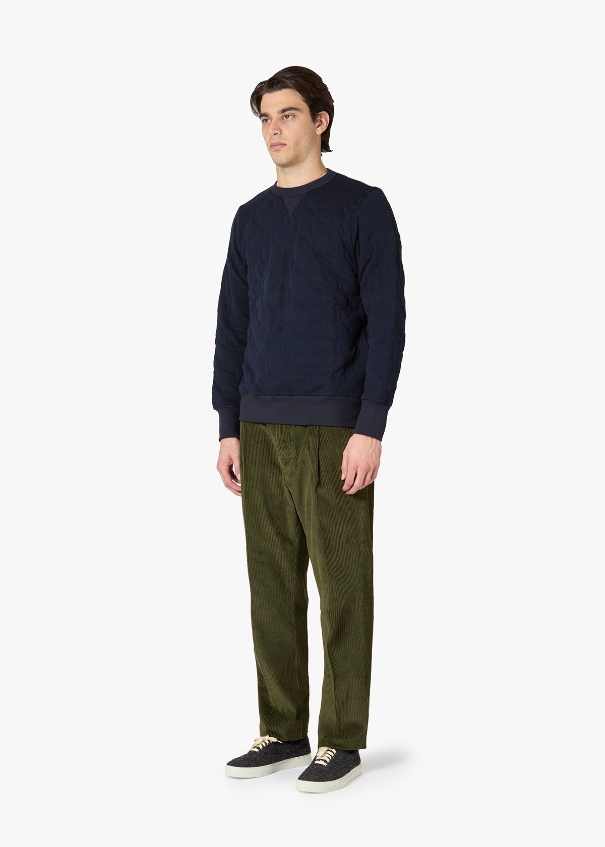 Aamerican Quilted Sweater Navy Sweatshirts & Poloshirts