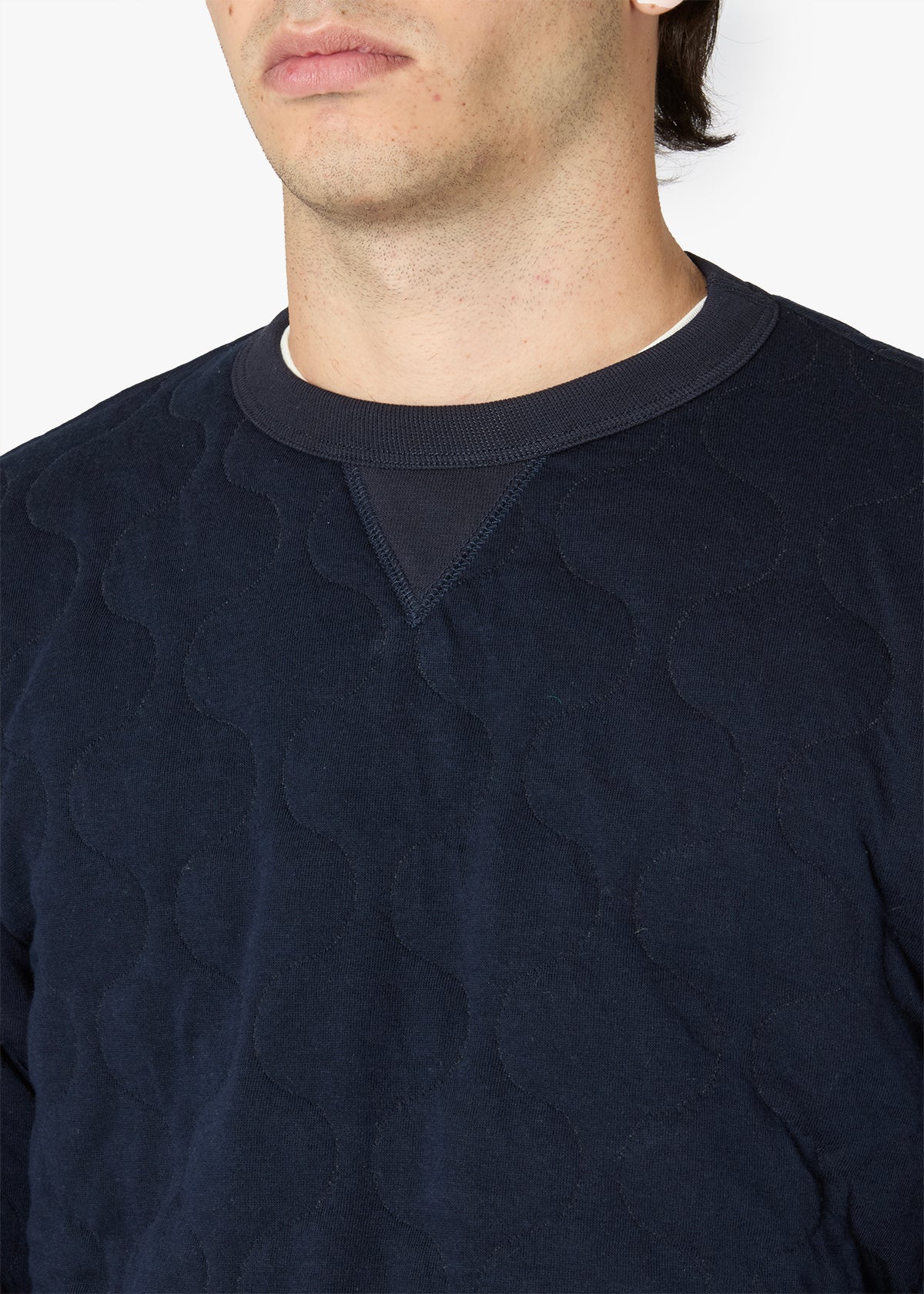 Aamerican Quilted Sweater Navy Sweatshirts & Poloshirts