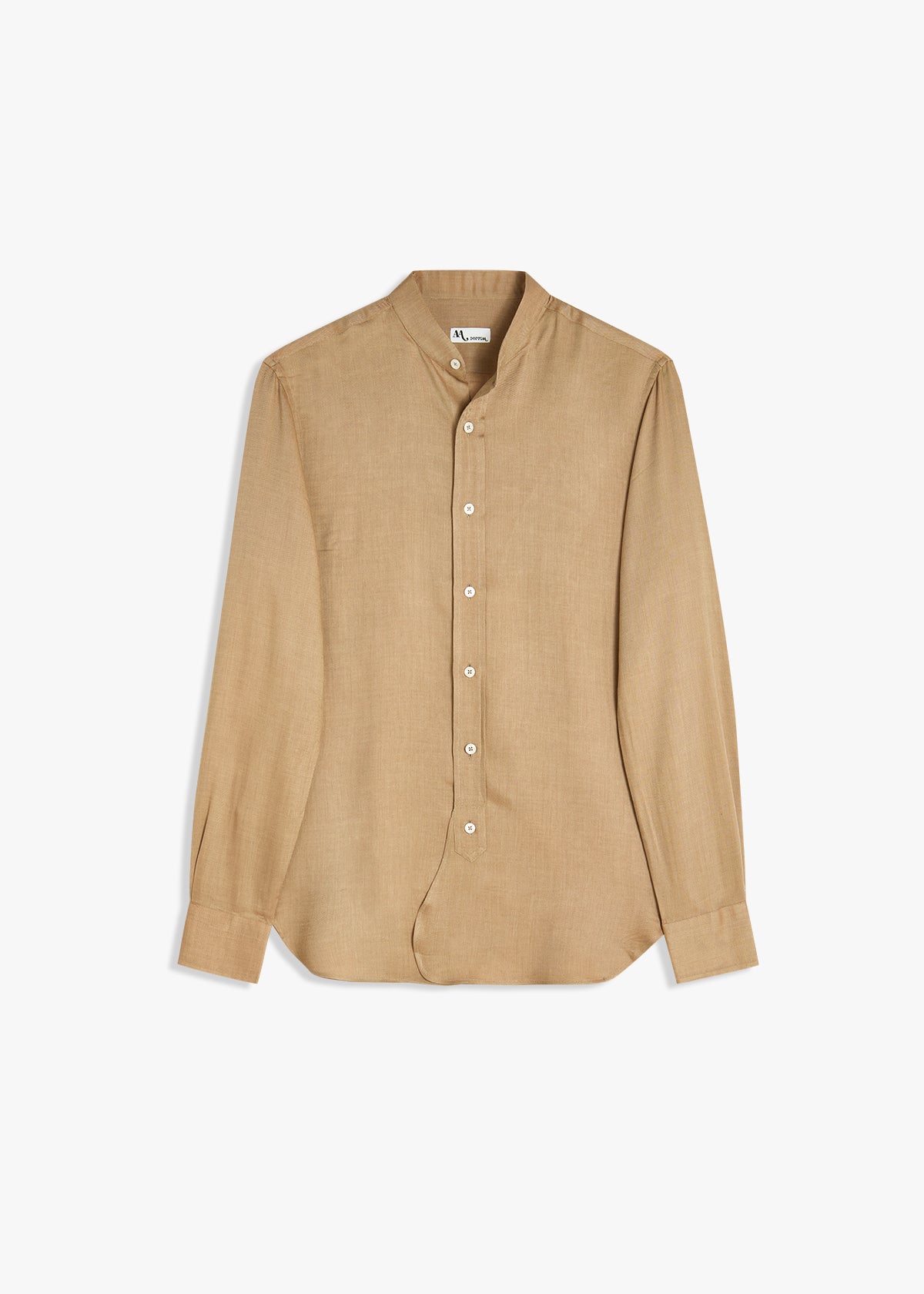 Aamilcare Band Collar Shirt Beige