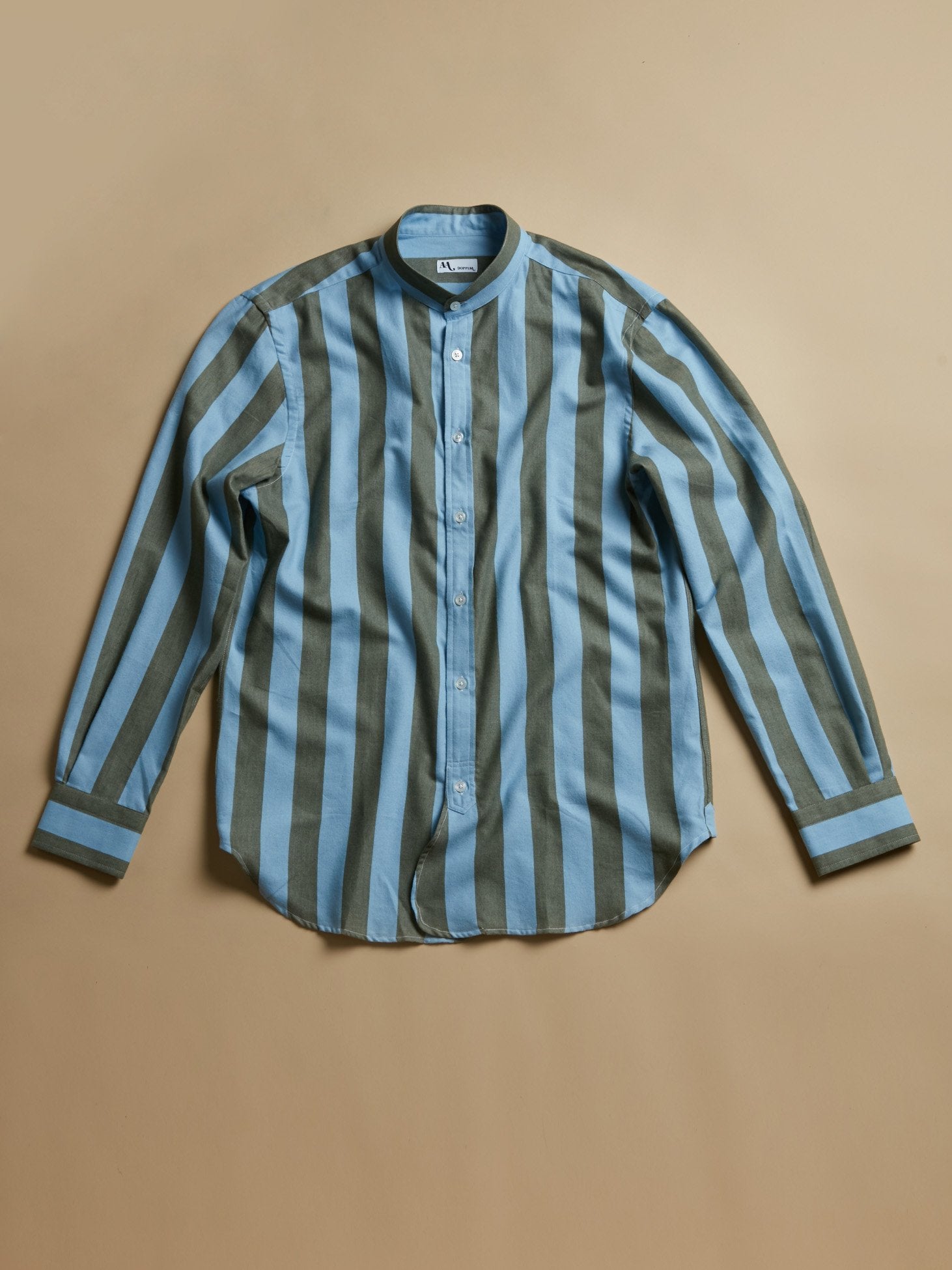 Aamilcare Striped Cotton Shirt Lightblue