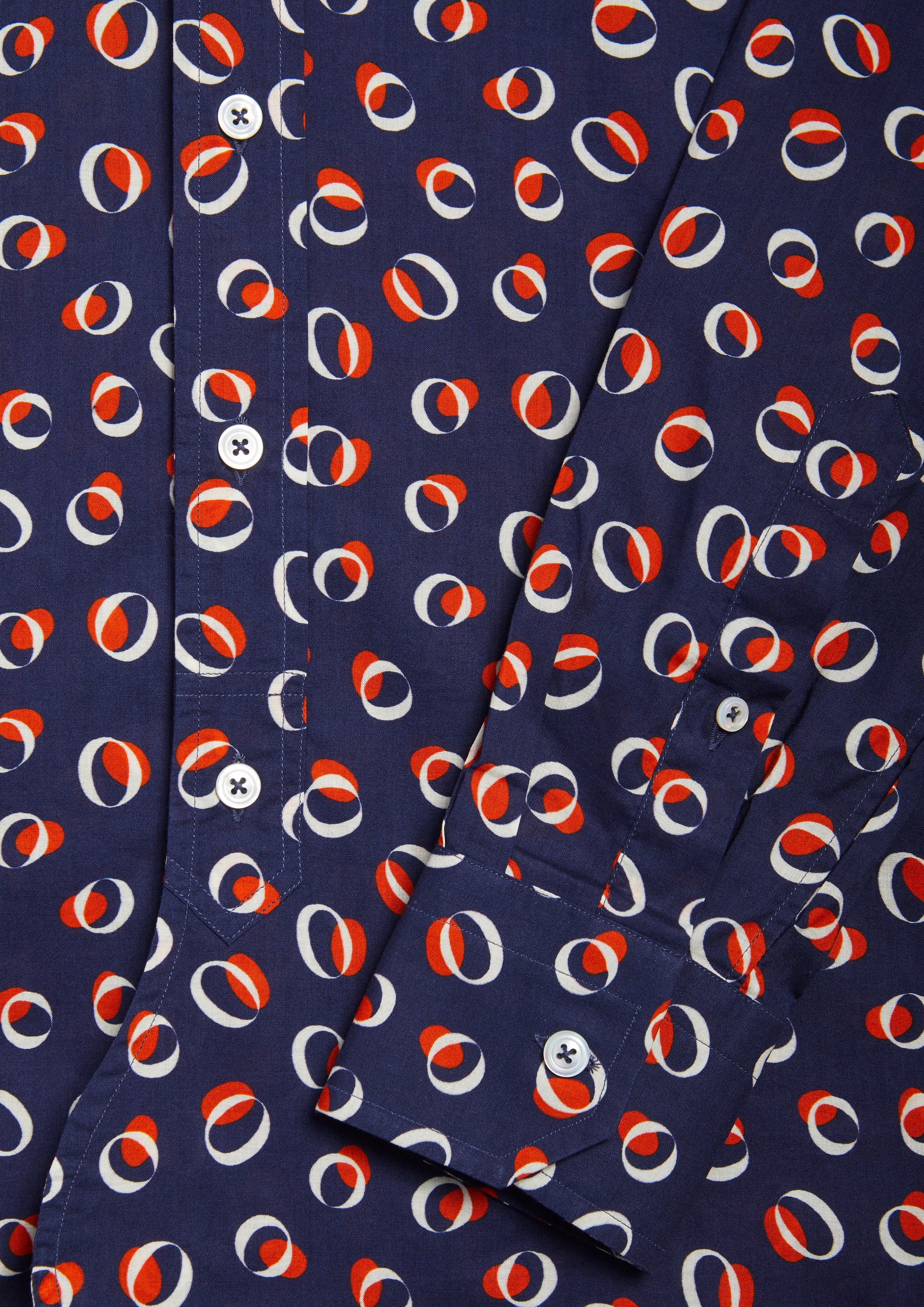 Aanacapri Collar Printed Shirt Blue