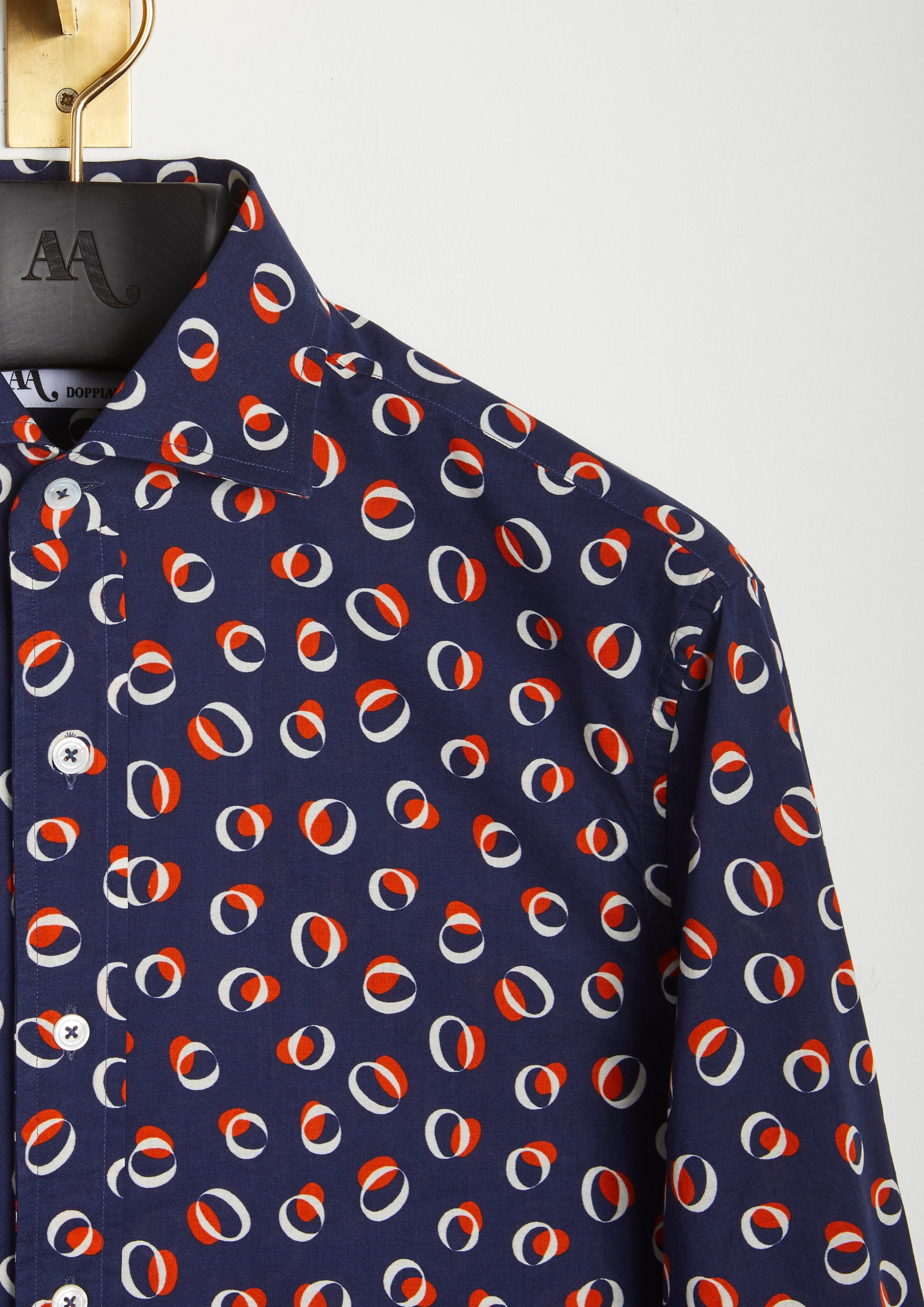 Aanacapri Collar Printed Shirt Blue