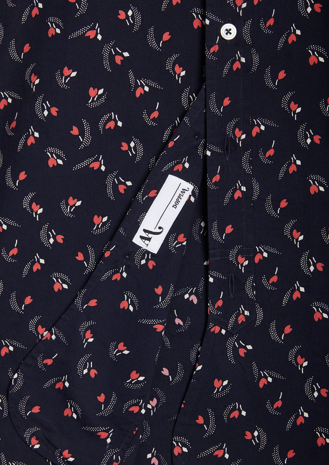 Aanacapri Flower Printed Shirt Midnightblue