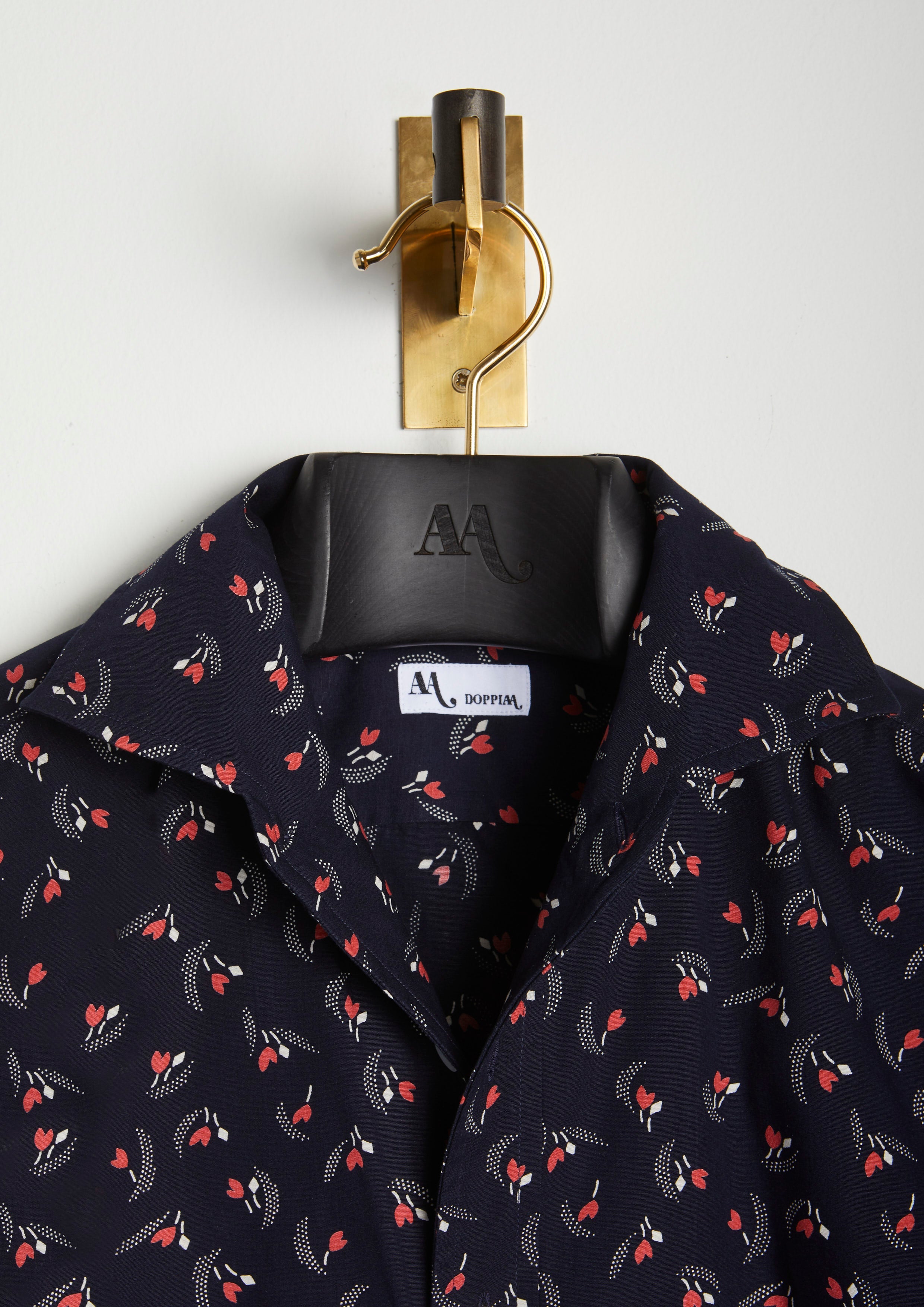 Aanacapri Flower Printed Shirt Midnightblue