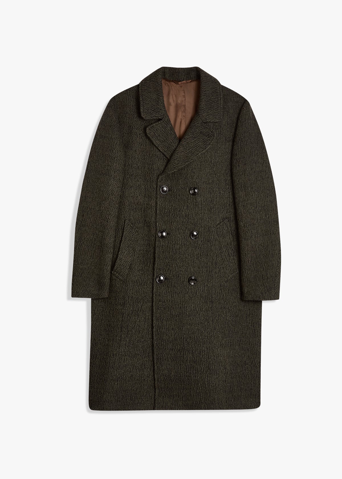 Aanchorage Double-Breasted Melange Coat Green & Jackets