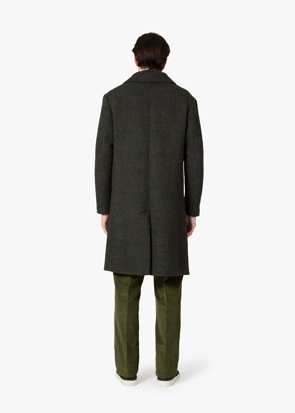 Aanchorage Double-Breasted Melange Coat Green & Jackets