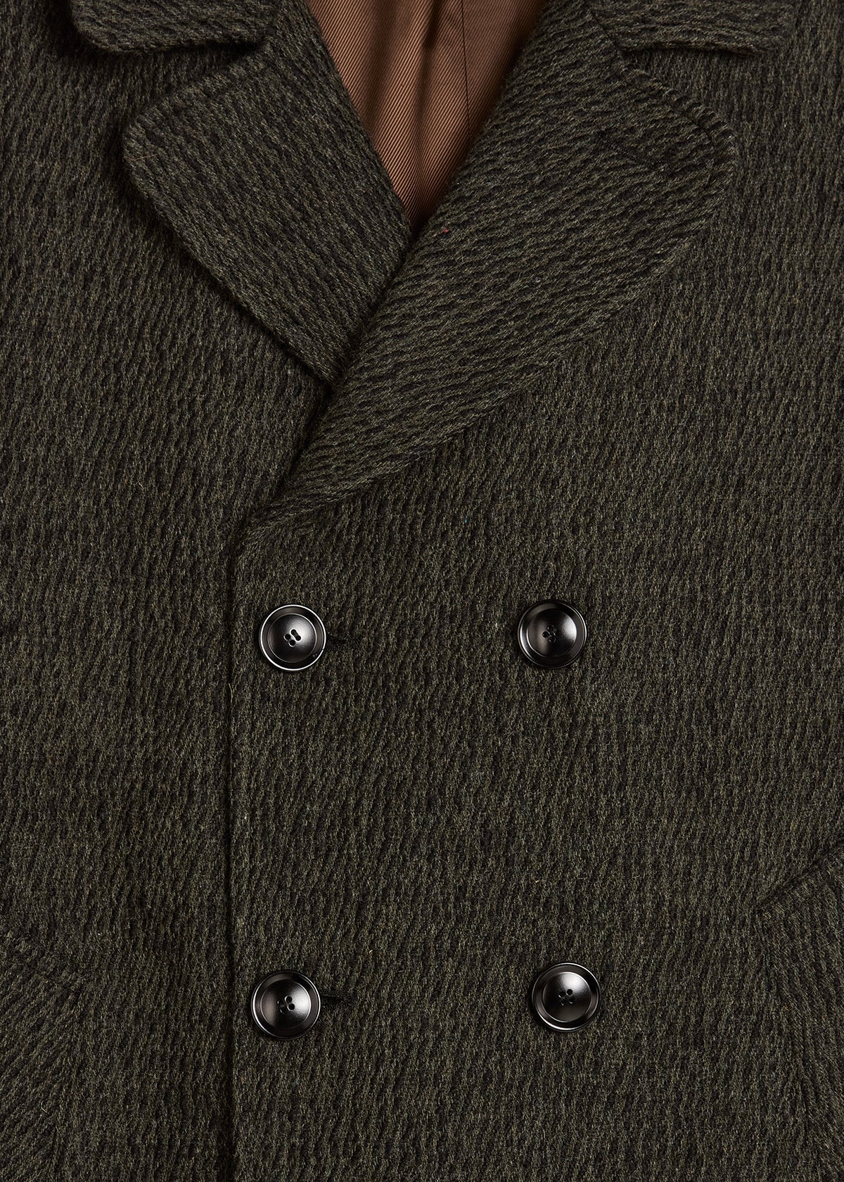 Aanchorage Double-Breasted Melange Coat Green & Jackets
