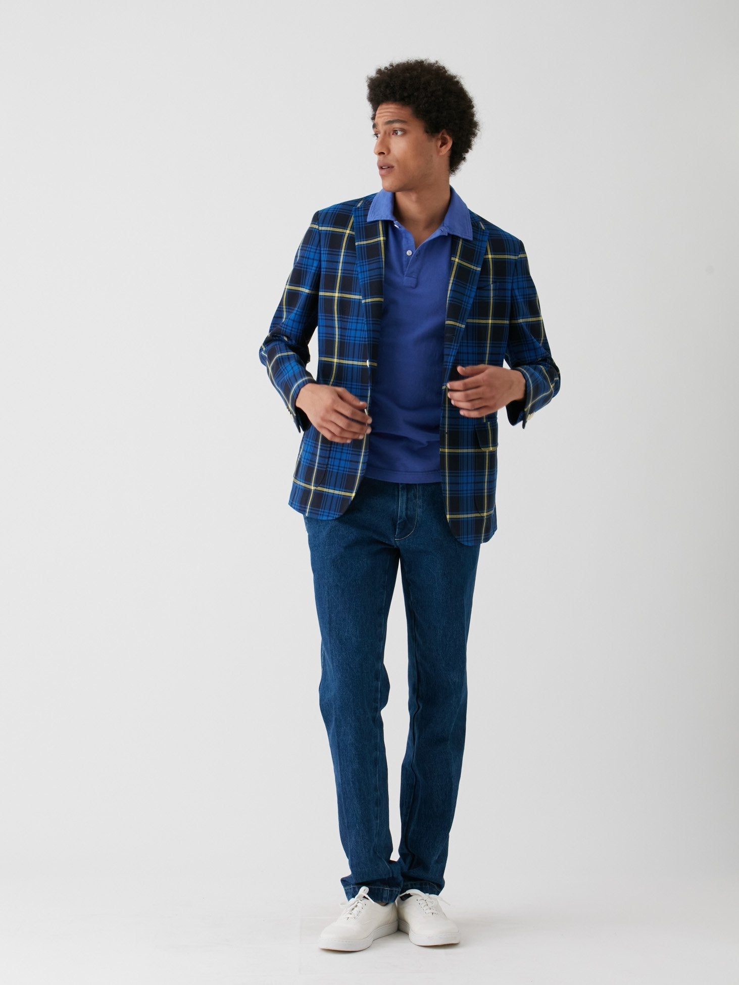 Aandau Klein Blue Cotton Polo Shirt Sweatshirts & Poloshirts