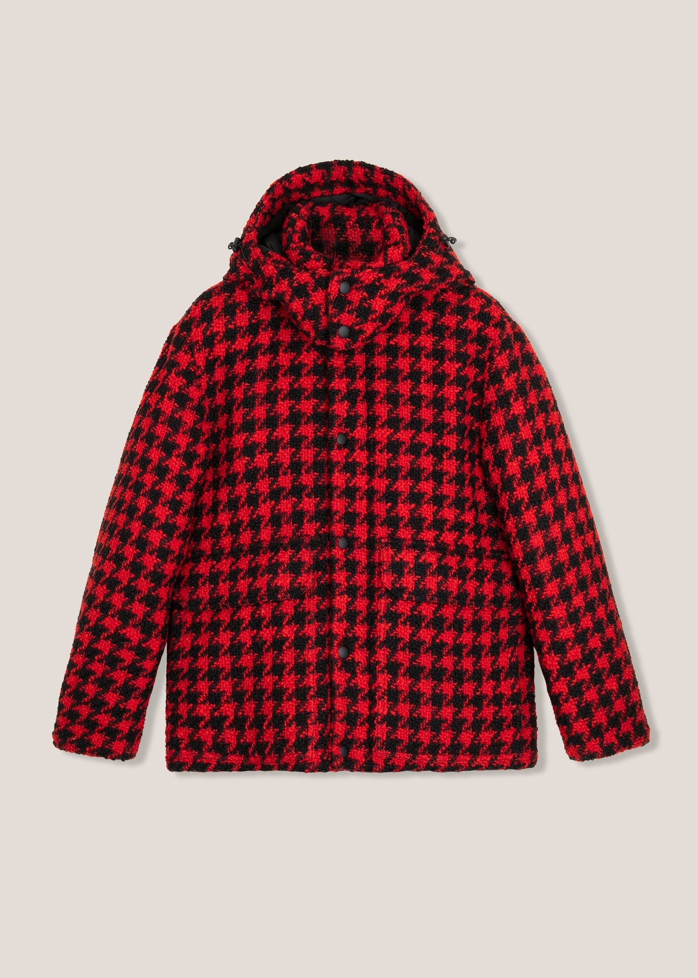 Aangoon Pied De Poule Down Jacket Red Coats &
