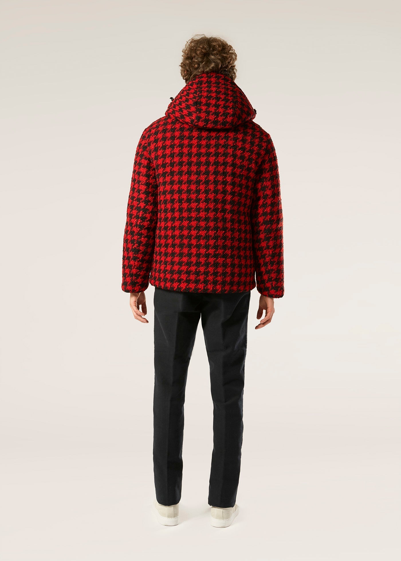 Aangoon Pied De Poule Down Jacket Red Coats &