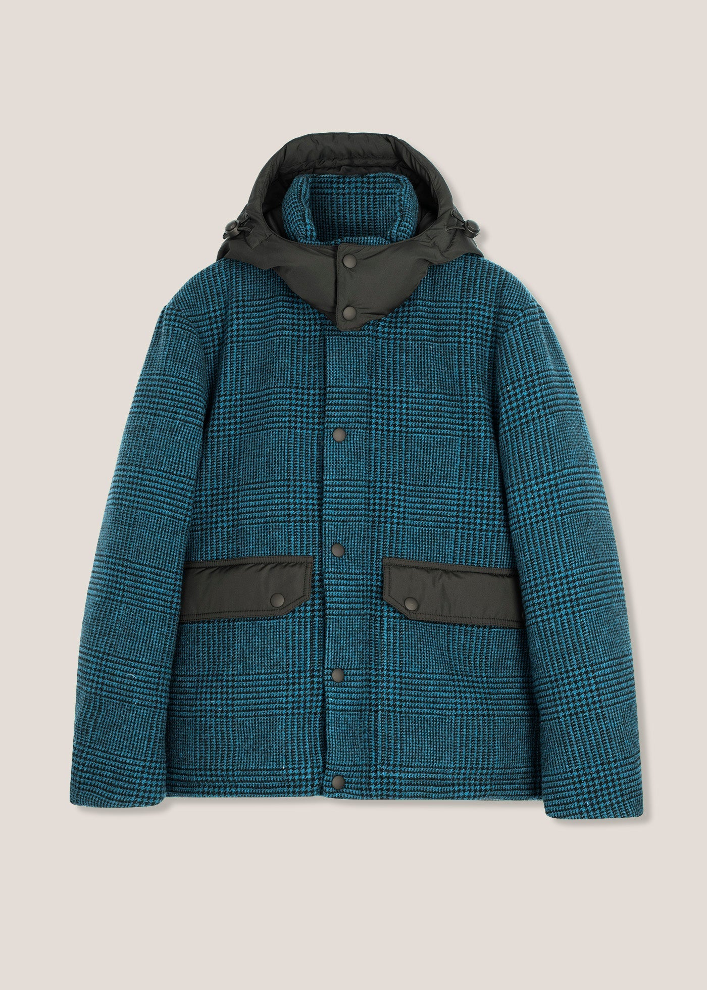 Aangoon Checked Down Jacket Blue Coats &
