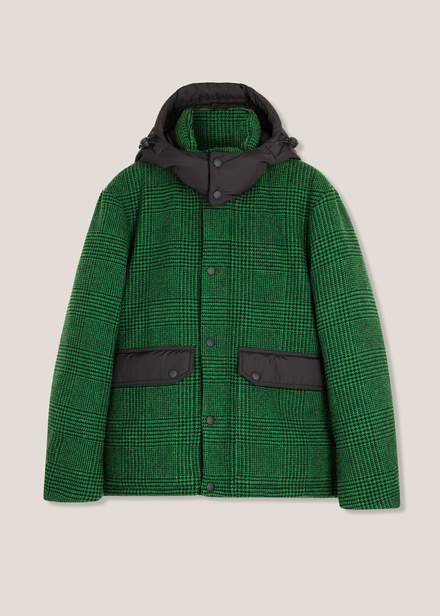 Aangoon Checked Down Jacket Green Coats &