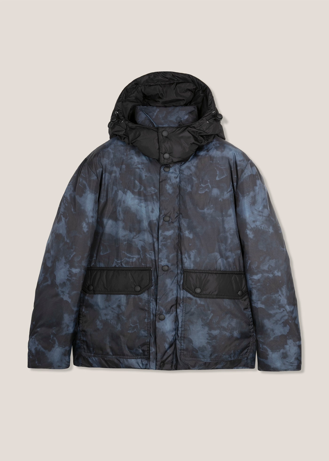 Aangoon Printed Down Jacket Blue Coats &
