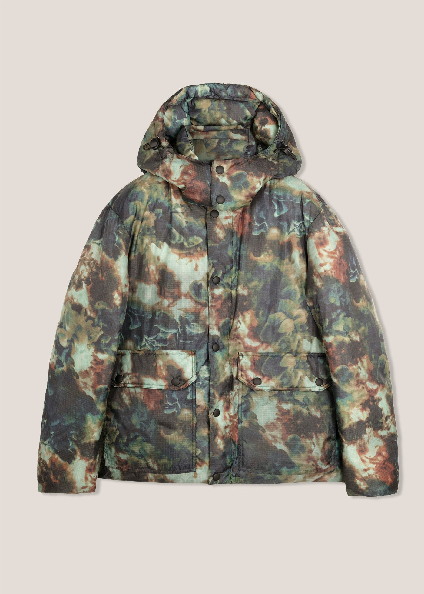Aangoon Printed Down Jacket Green Coats &