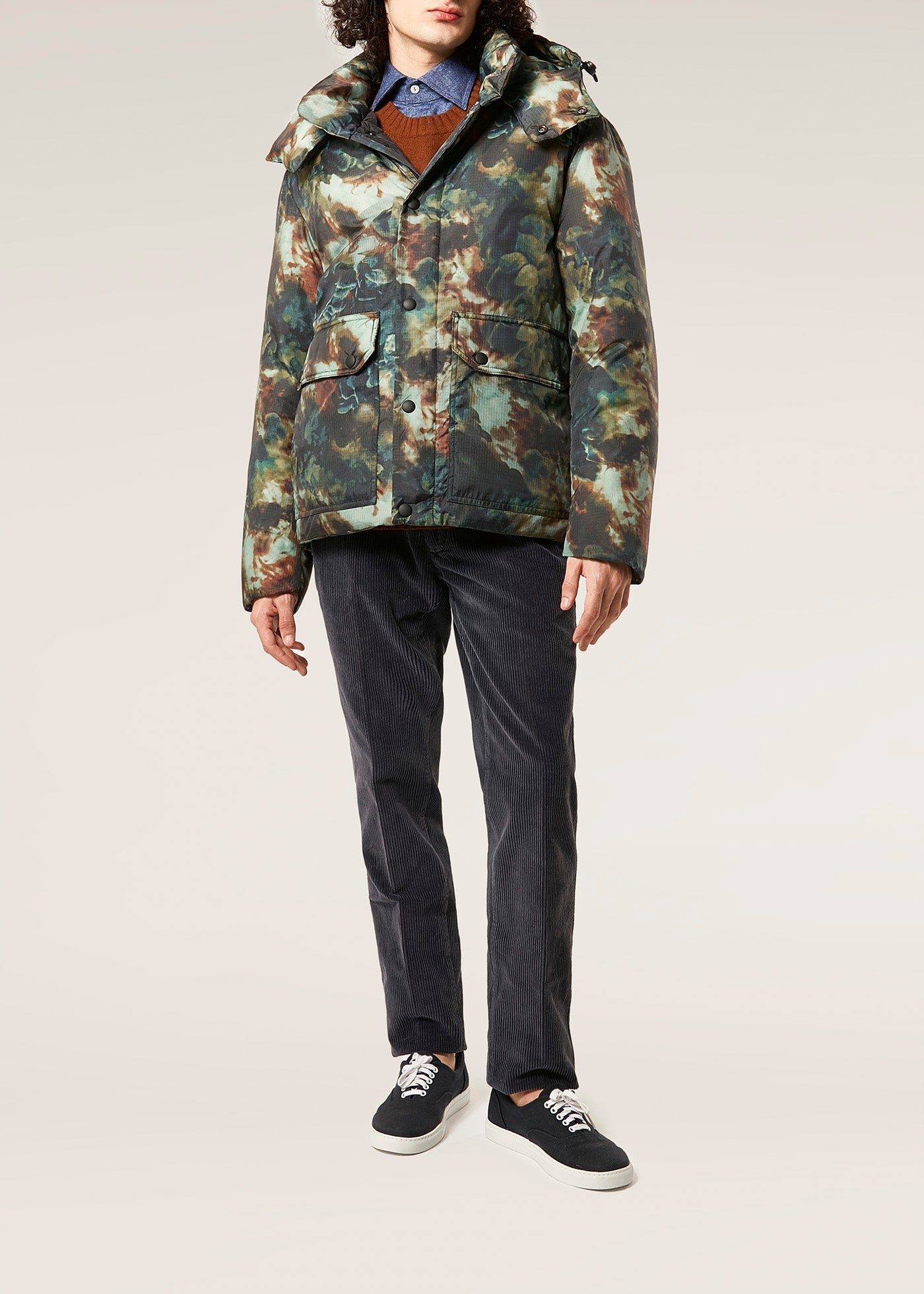 Aangoon Printed Down Jacket Green Coats &
