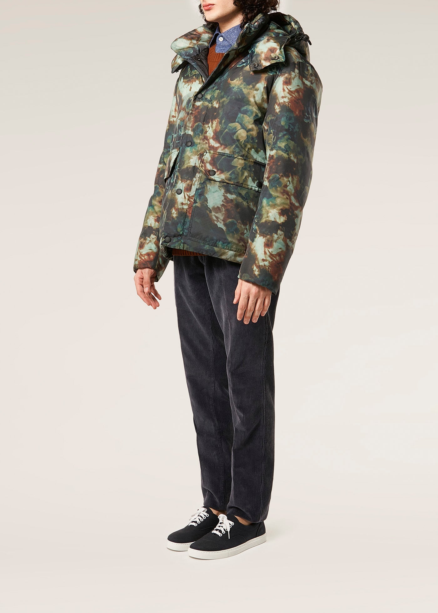 Aangoon Printed Down Jacket Green Coats &