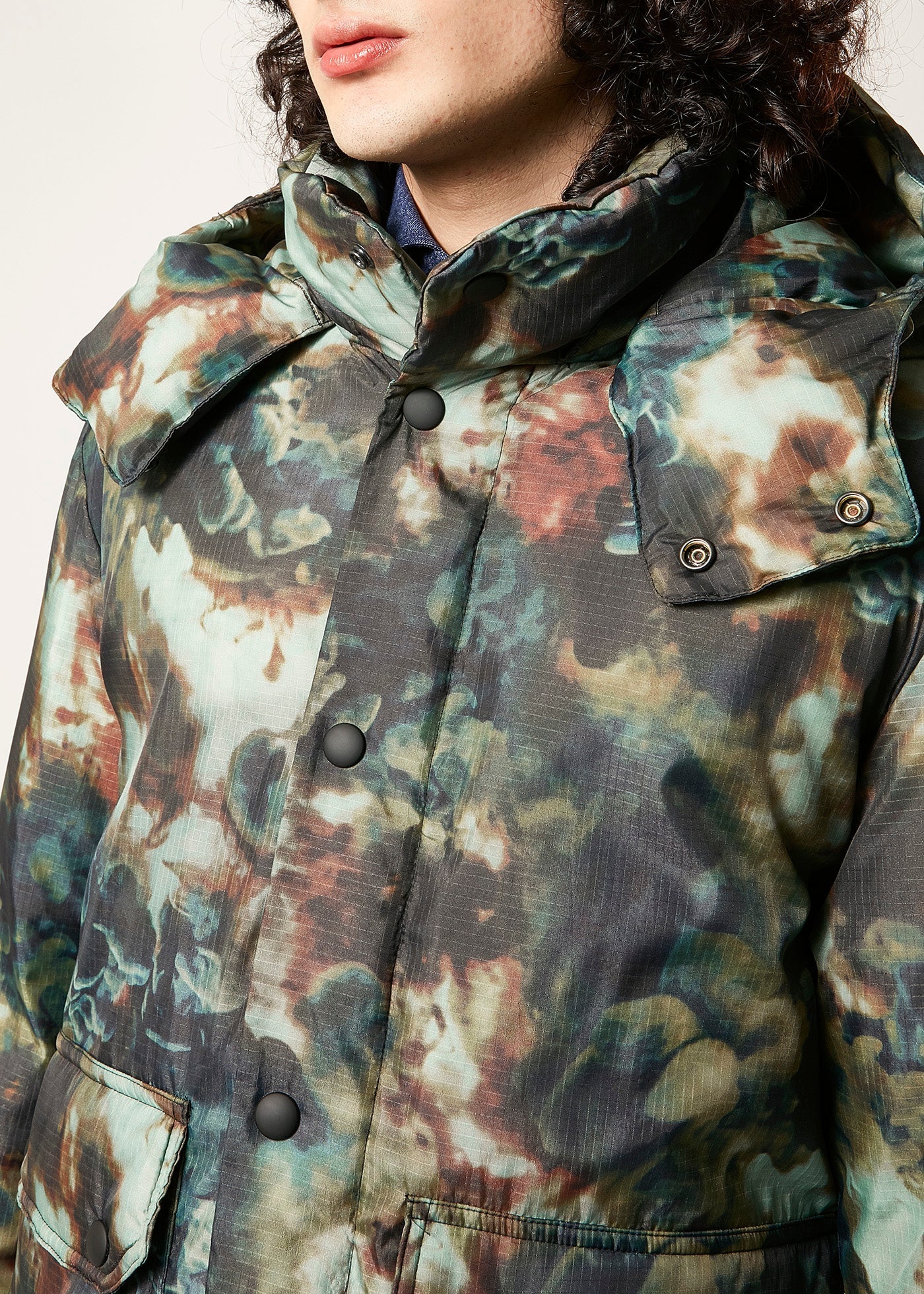 Aangoon Printed Down Jacket Green Coats &