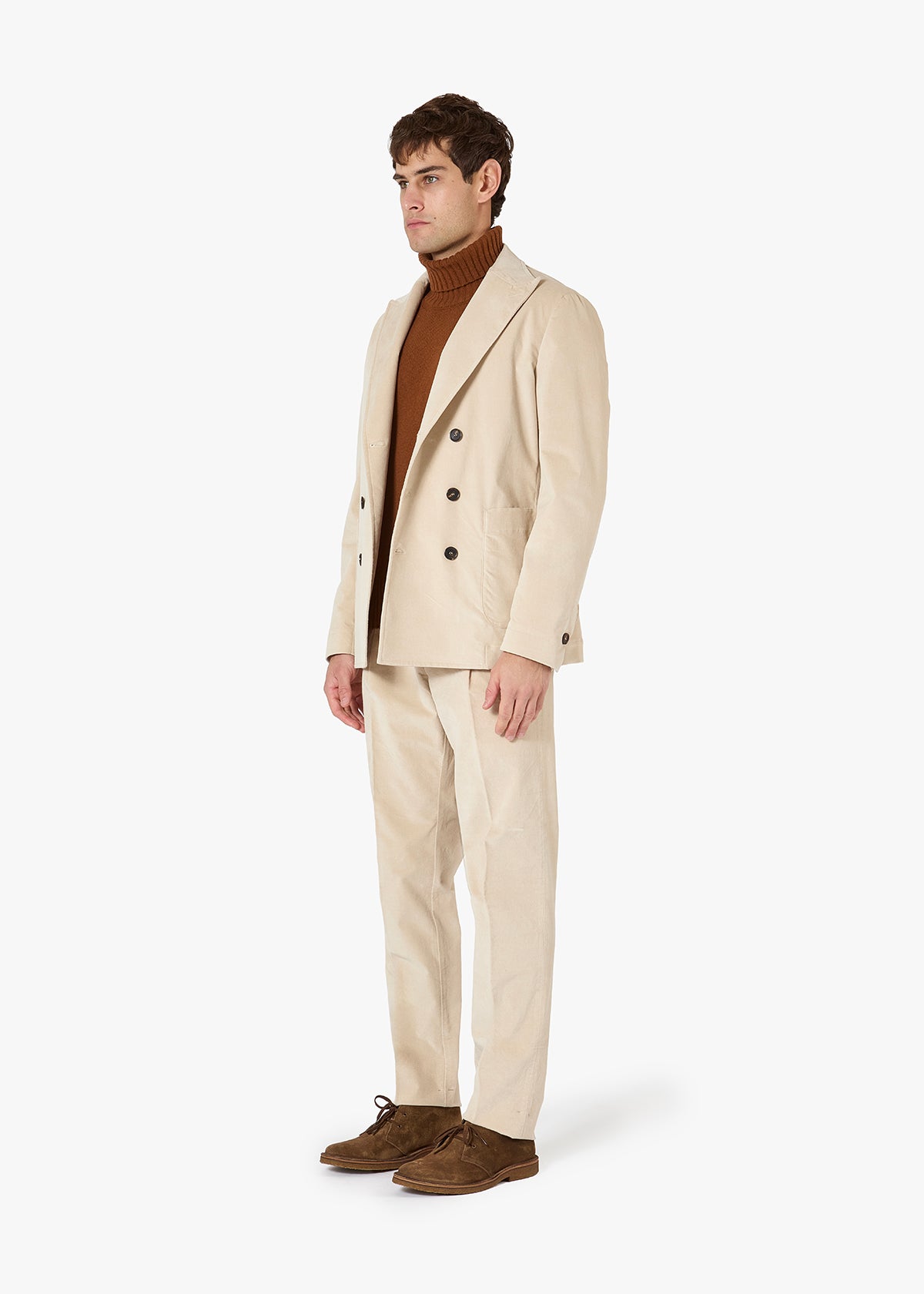 Aantioco Velvet Trousers With Darts Beige