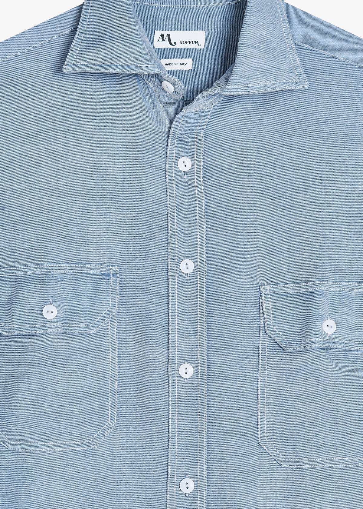 Aantero Double-Pockets Shirt Lightblue
