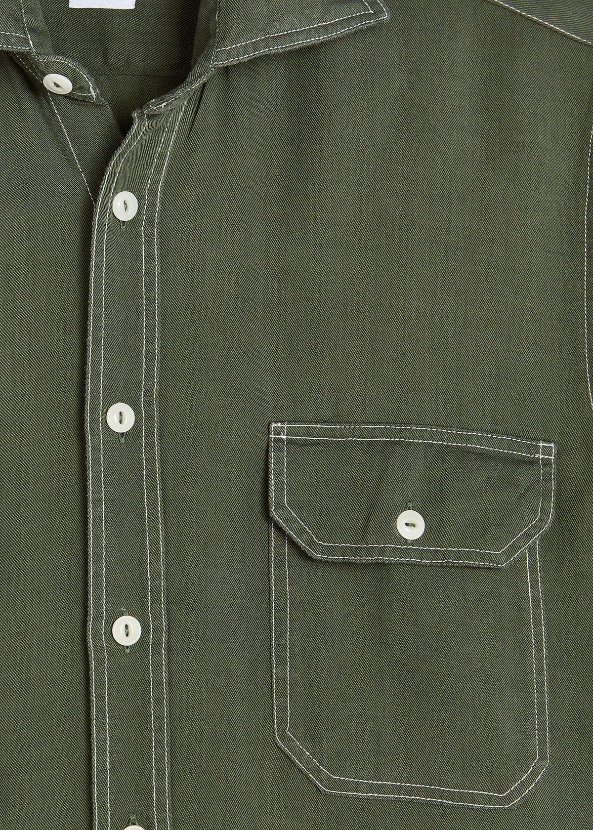 Aantero Double-Pockets Shirt Green