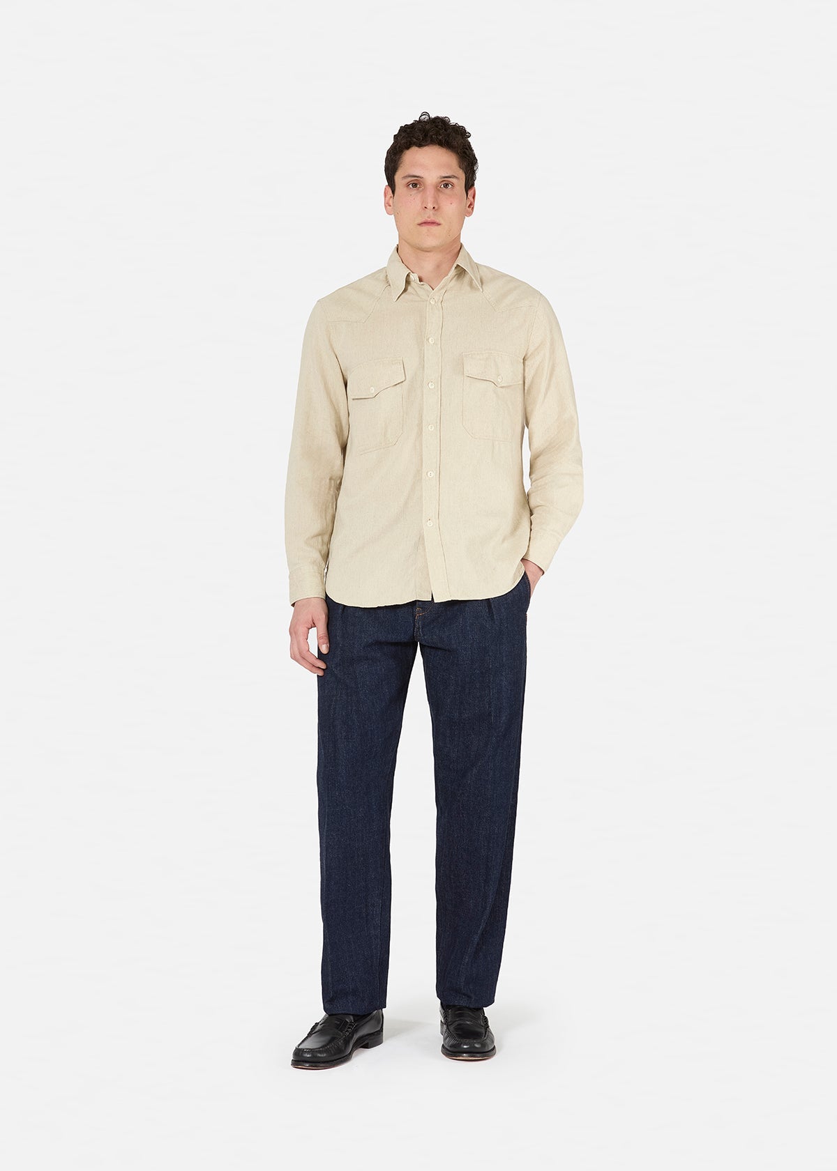 Aantide Western Chambray Shirt Blue