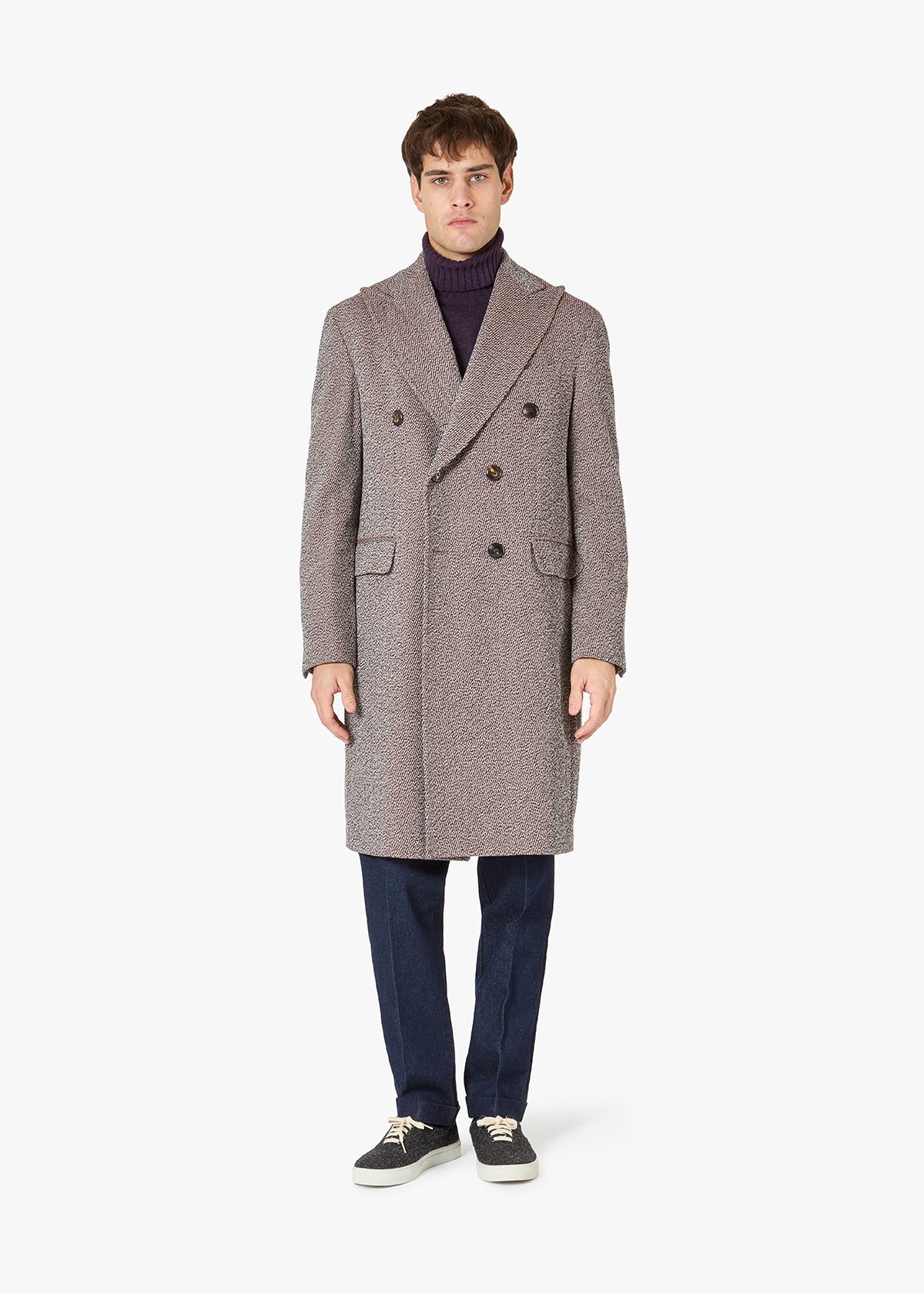 Aantigono Double-Breasted Coat Red & Jackets