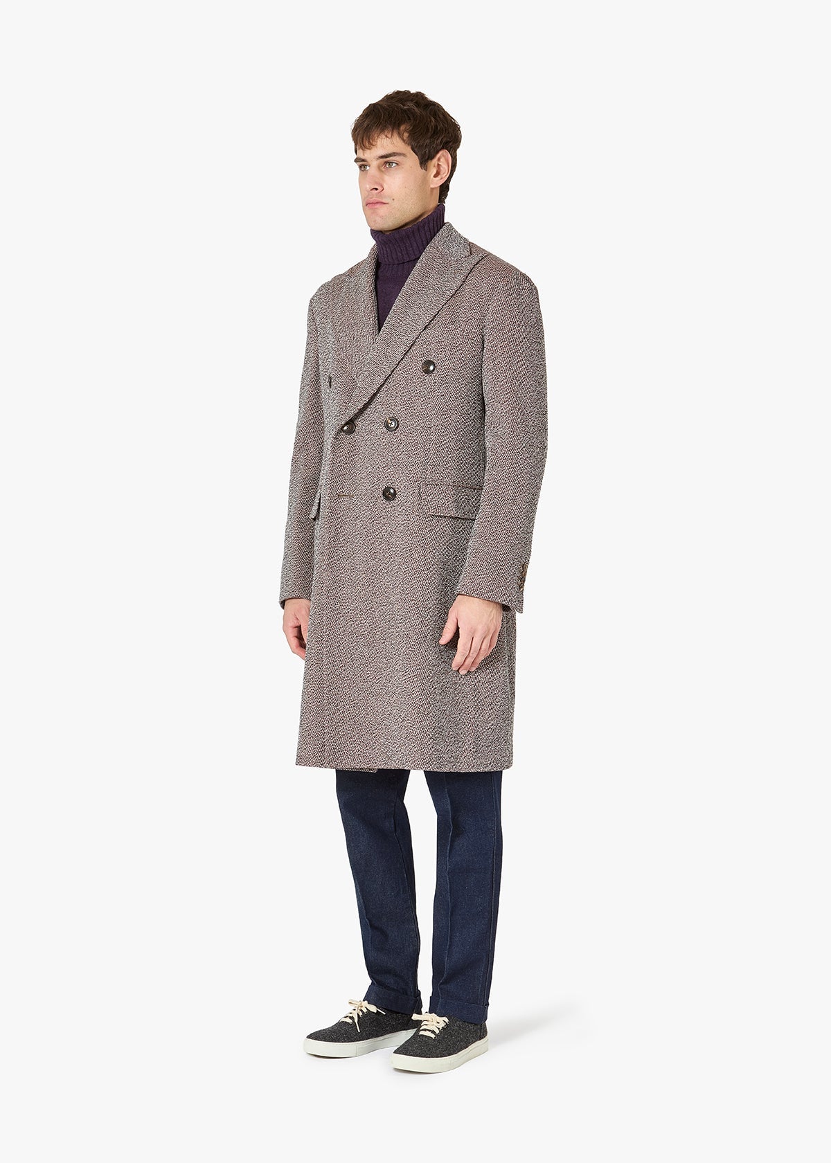 Aantigono Double-Breasted Coat Red & Jackets