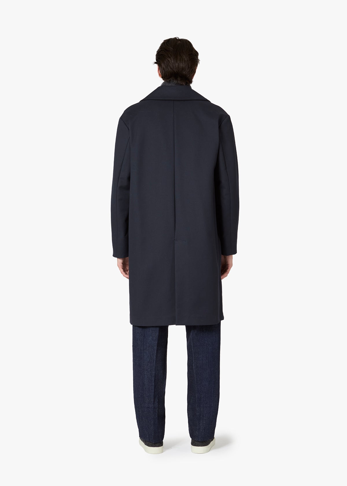 Aantimo Double-Breasted Virgin Wool Coat Navy & Jackets