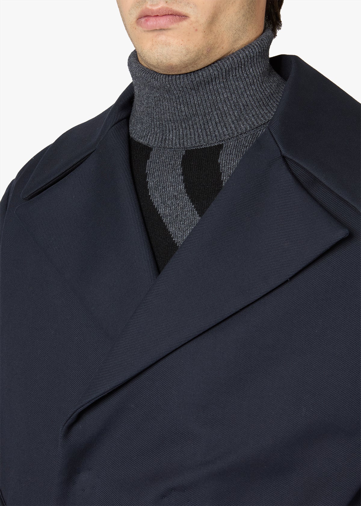 Aantimo Double-Breasted Virgin Wool Coat Navy & Jackets