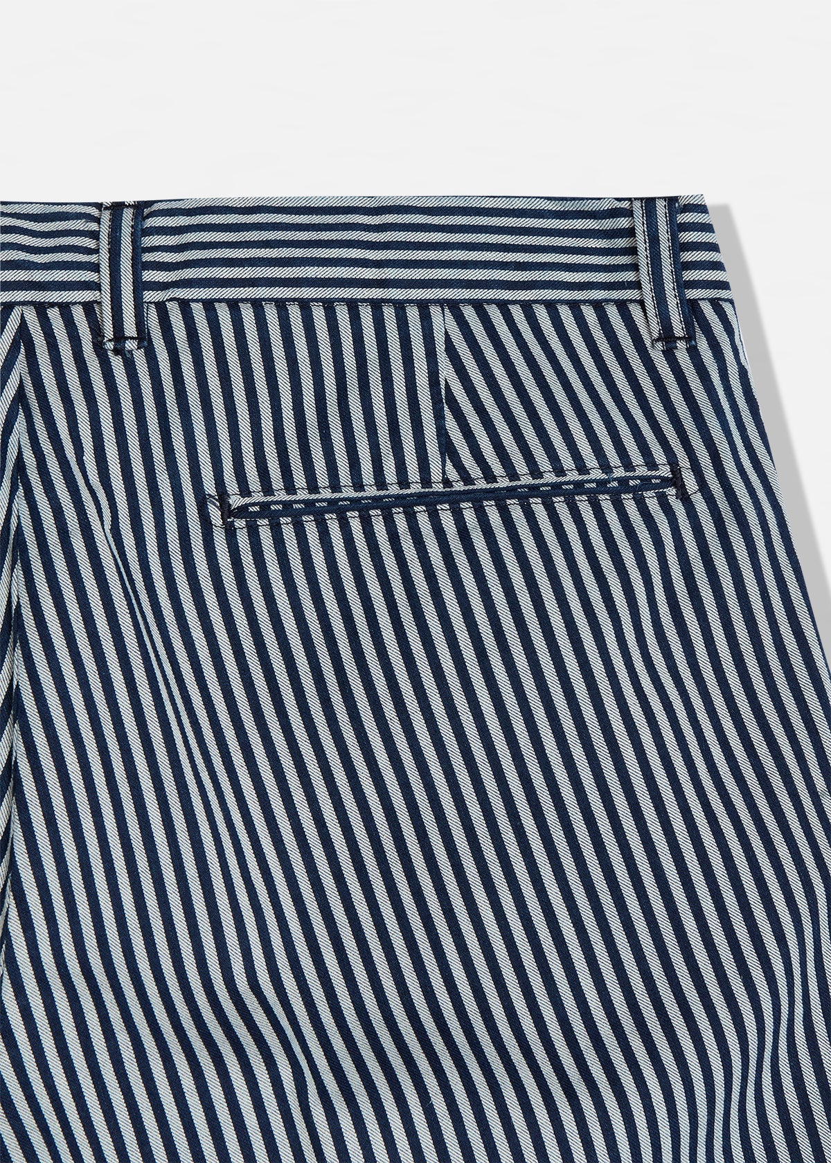 Aantioco Striped Cotton Chino Trousers Blue