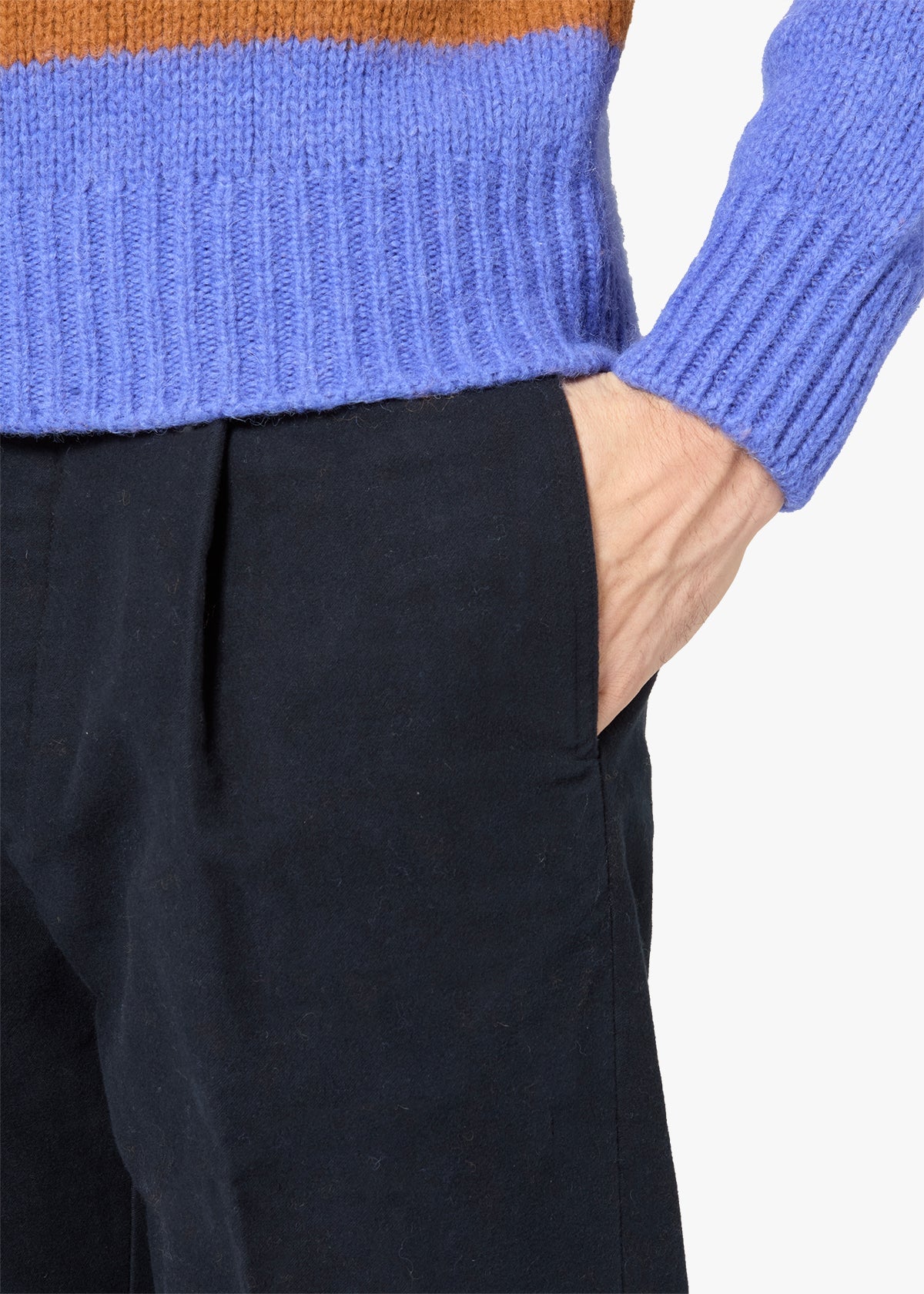 Aantioco Moleskin Trousers With Darts Navy