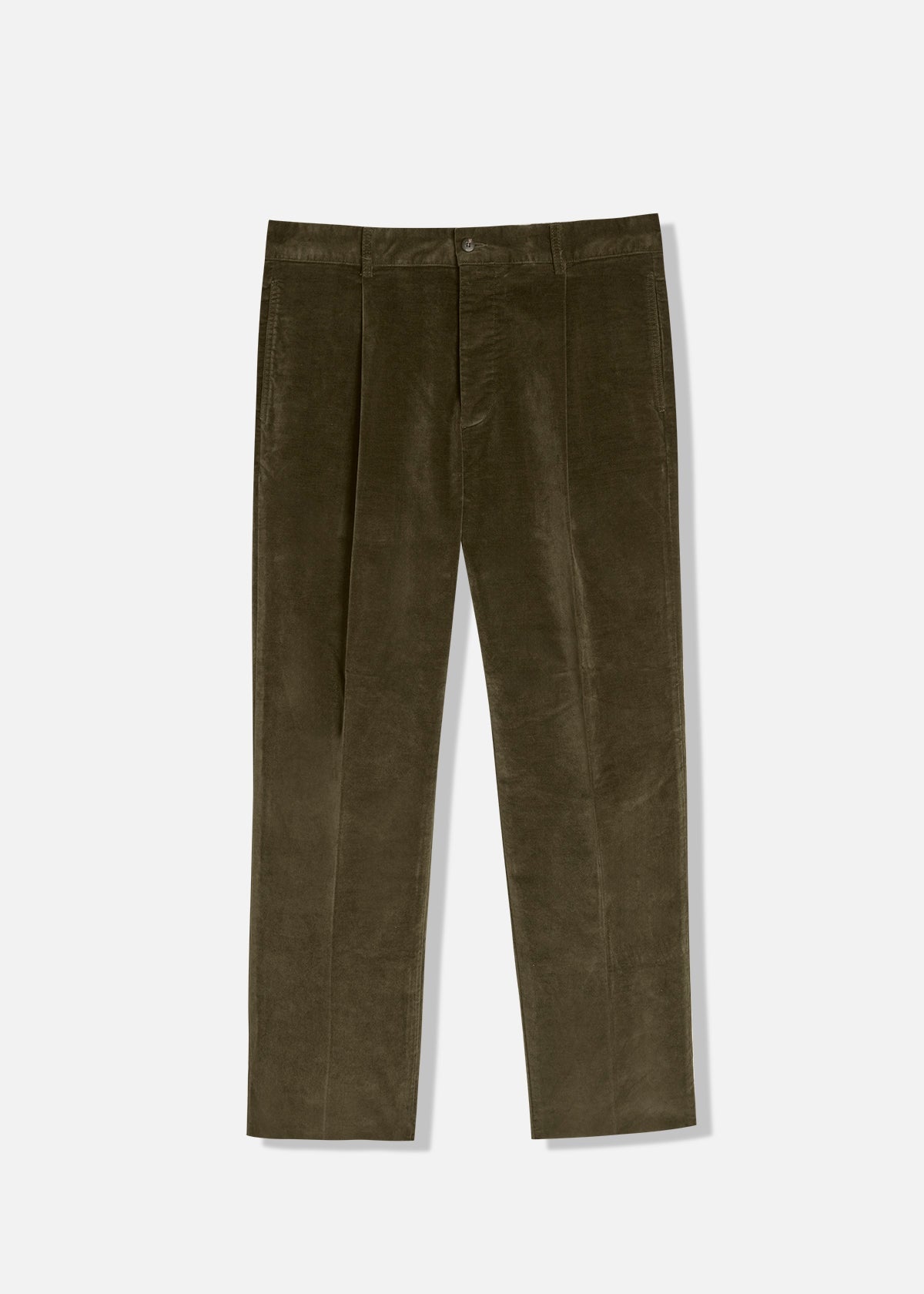 Aantioco Cotton Velvet Trousers With Darts Green