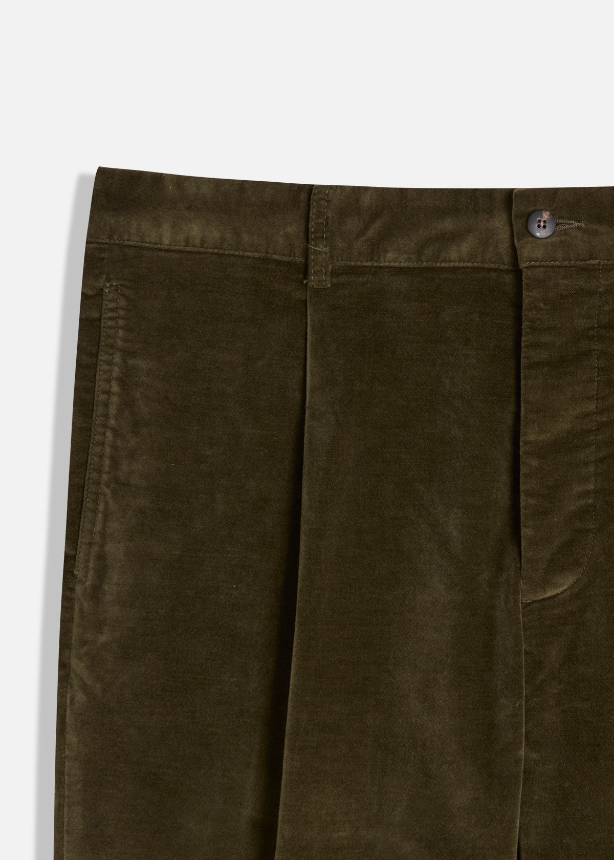Aantioco Cotton Velvet Trousers With Darts Green