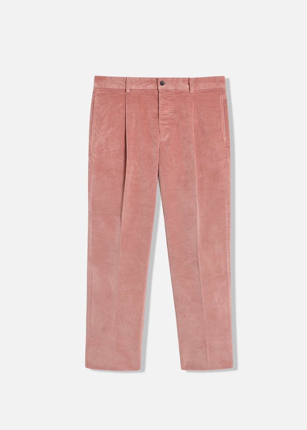 Aantioco Cotton Velvet Trousers With Darts Pink